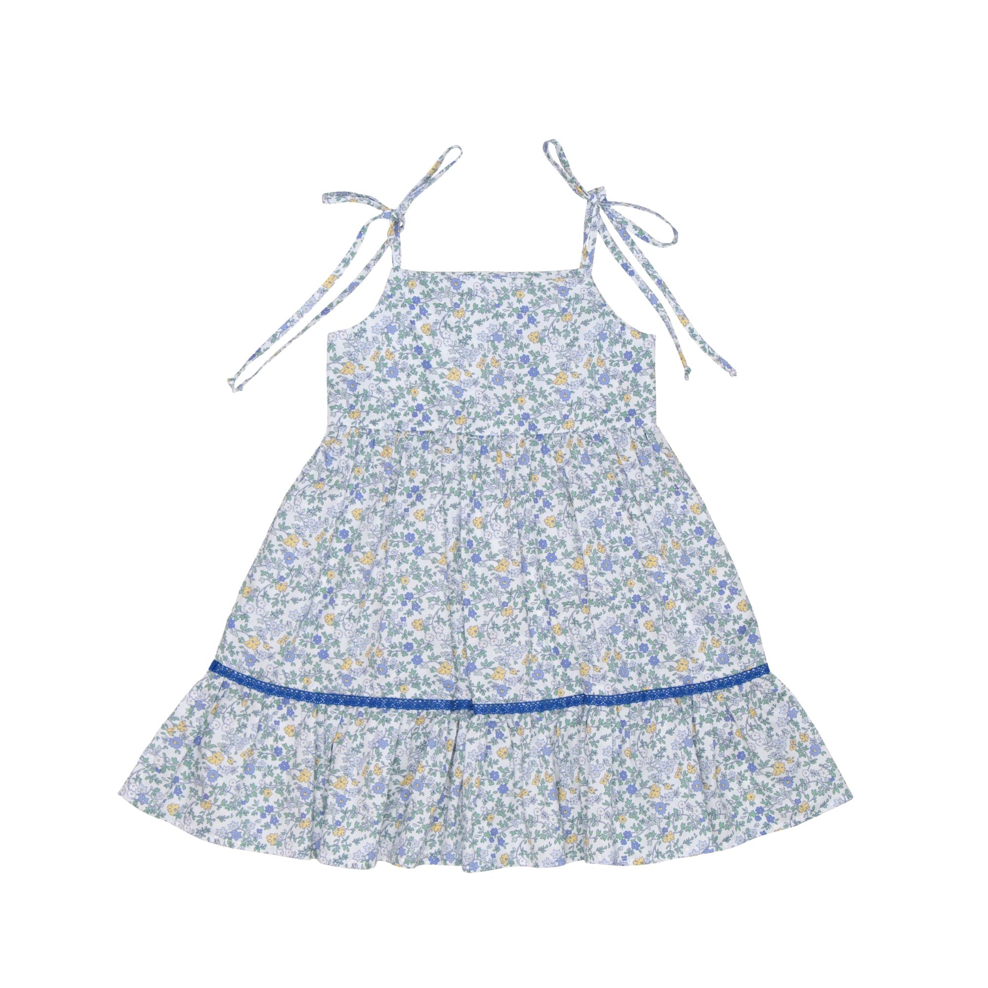 Mia Strap Dress Cotton | Blue