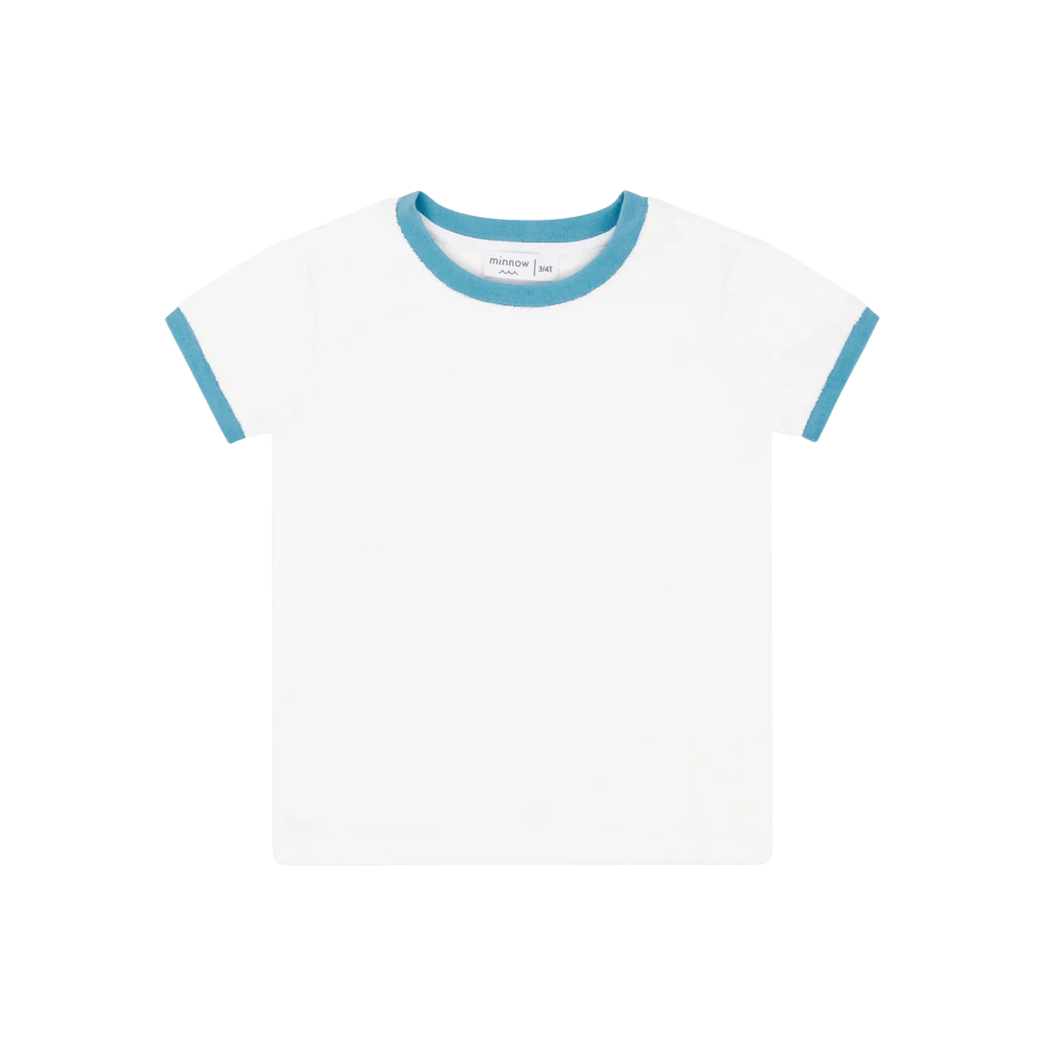 Harbor Mist French Terry Ringer Tee | White