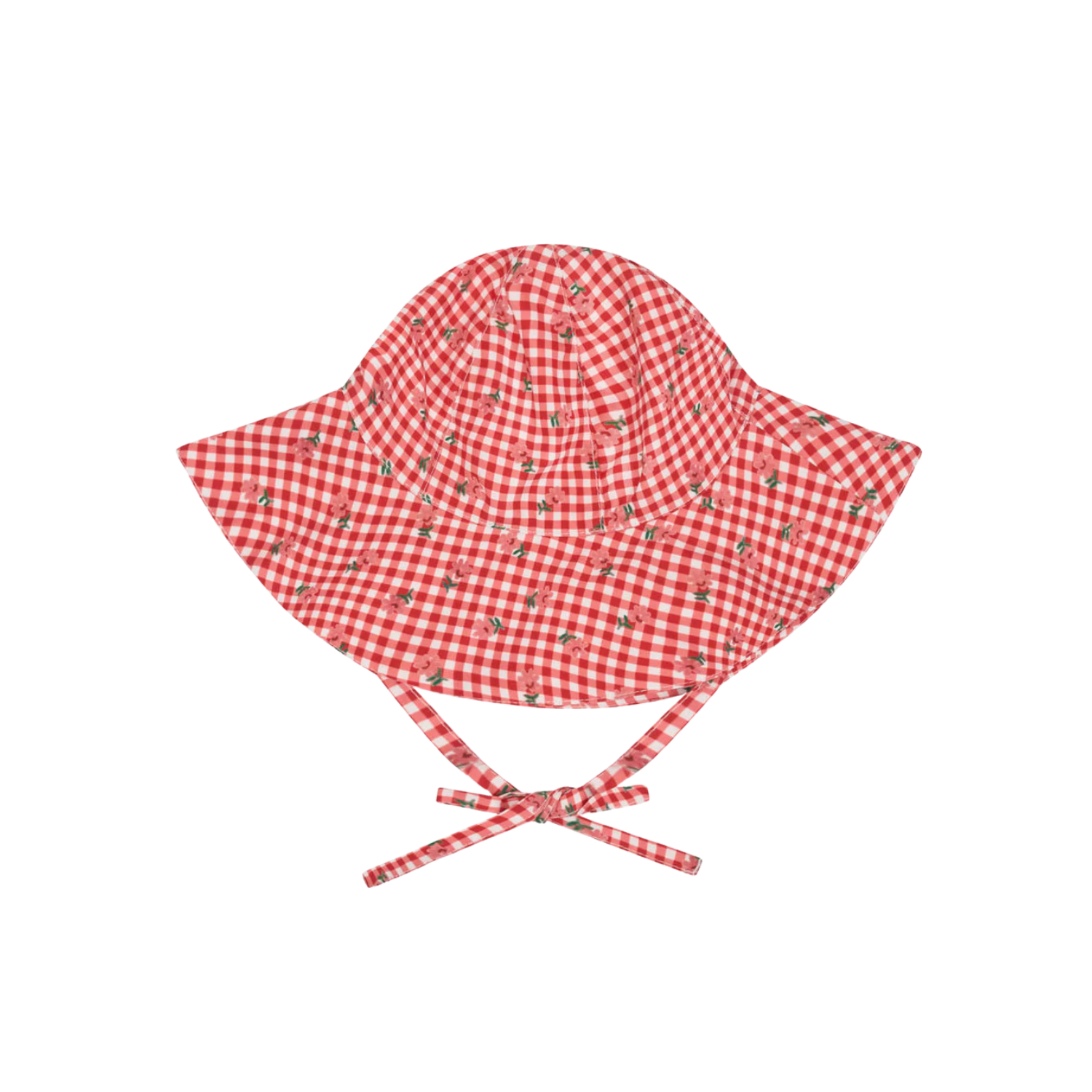 Baby Sun Hat | Cranberry Gingham