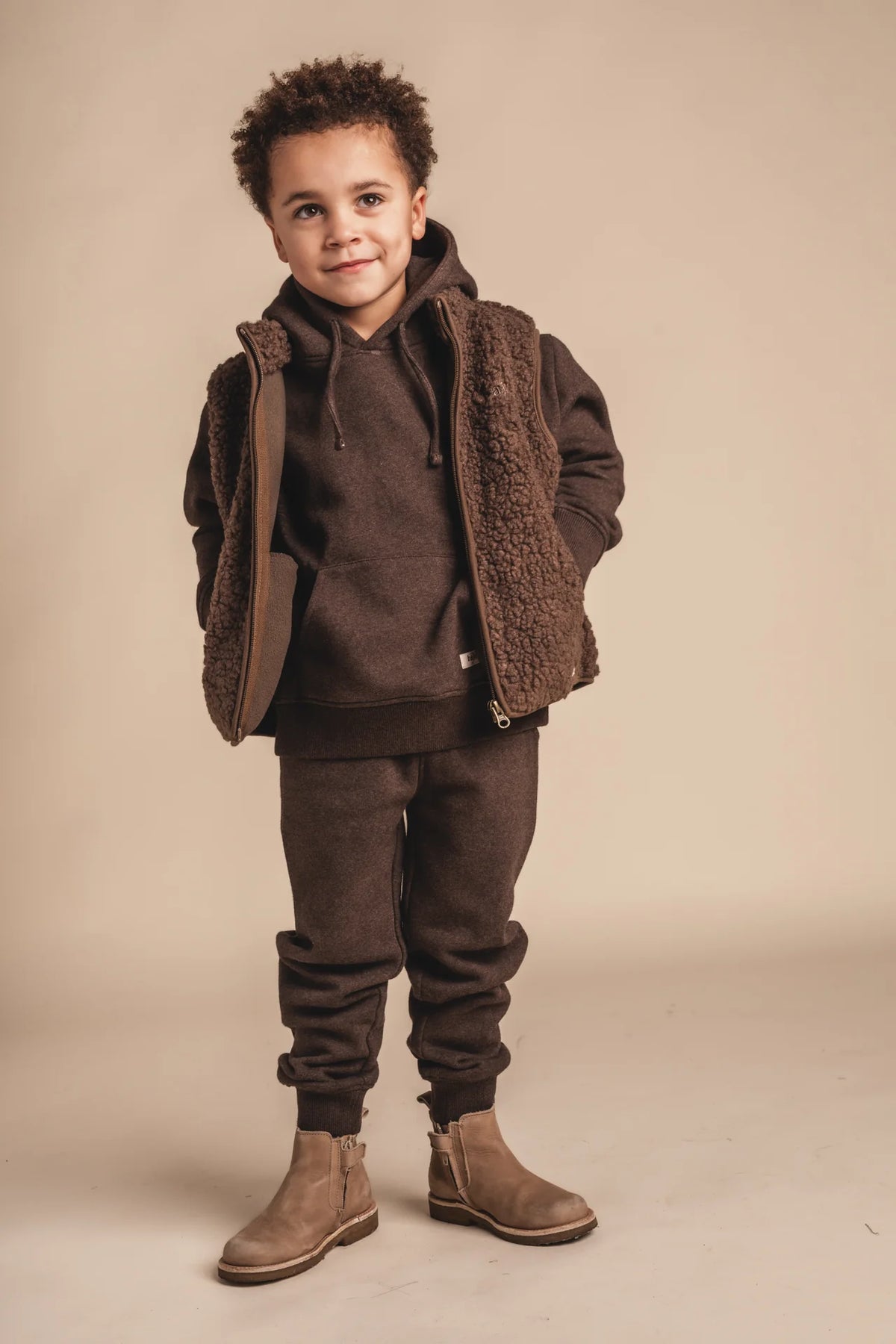 Moose Port Hoodie Set | Brown Choco