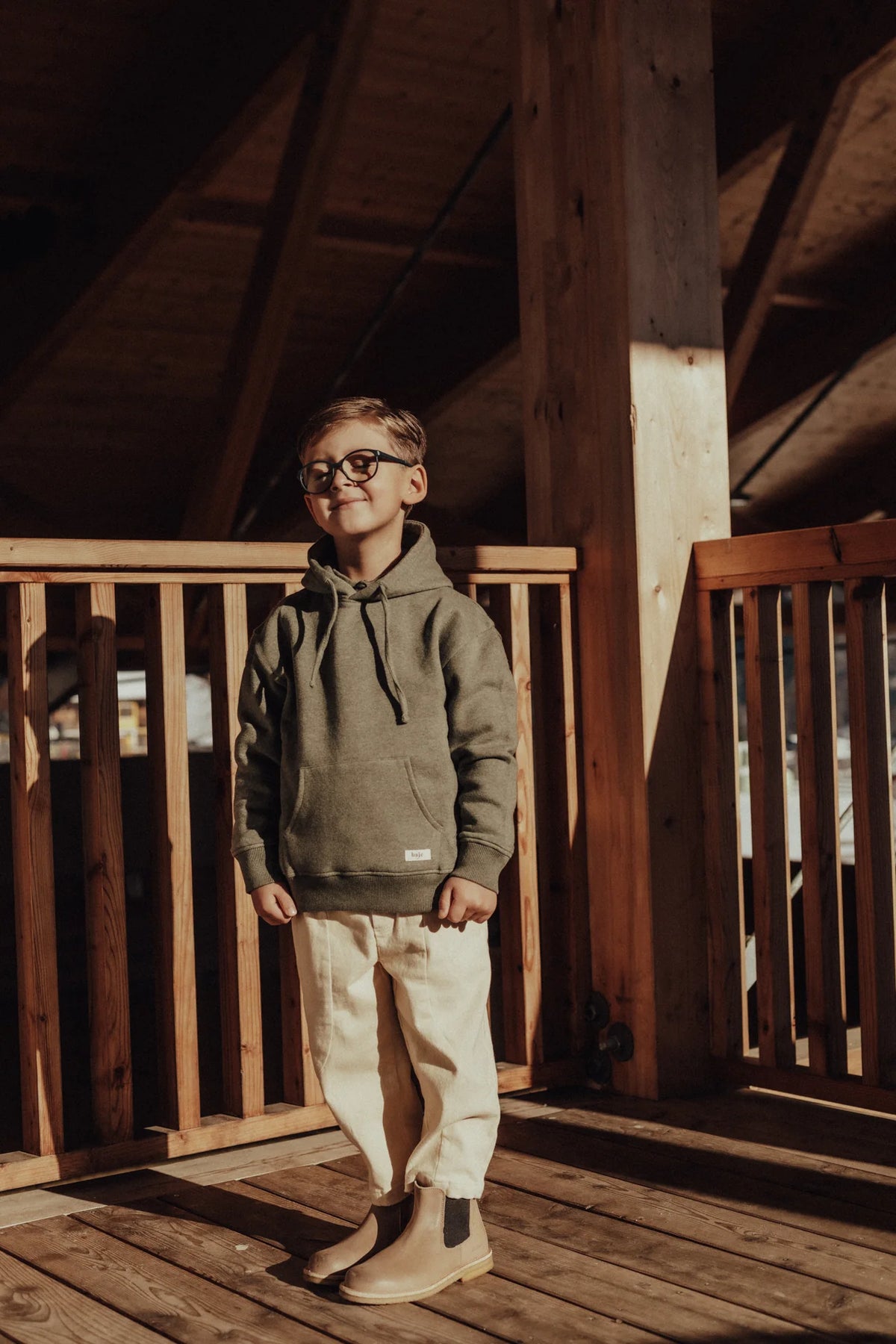 Moose Hooded Sweatshirt | Green agave