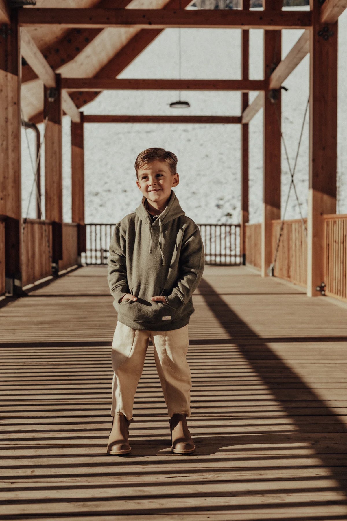 Moose Hooded Sweatshirt | Green agave