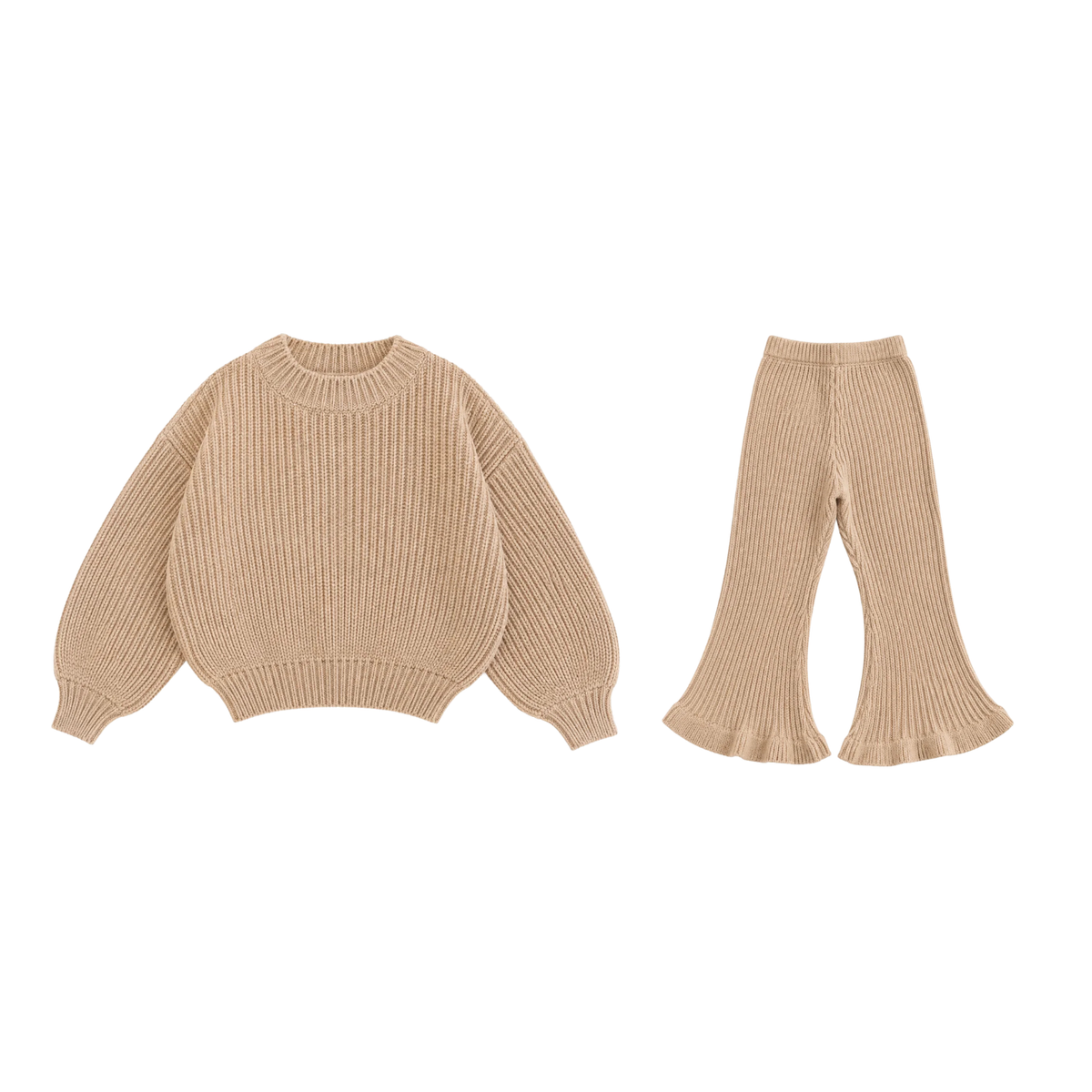 Millie Knit Set | Almond