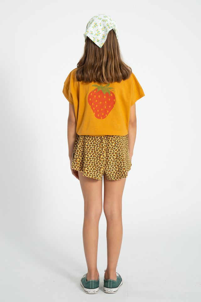 Strawberry Print T-Shirt | Camel