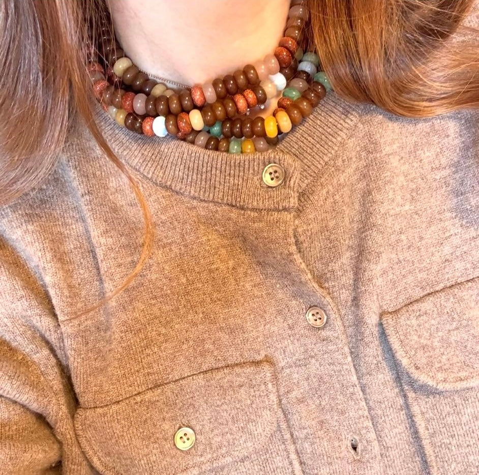 Special Edition Semi Precious Necklace | Cocoa Glow