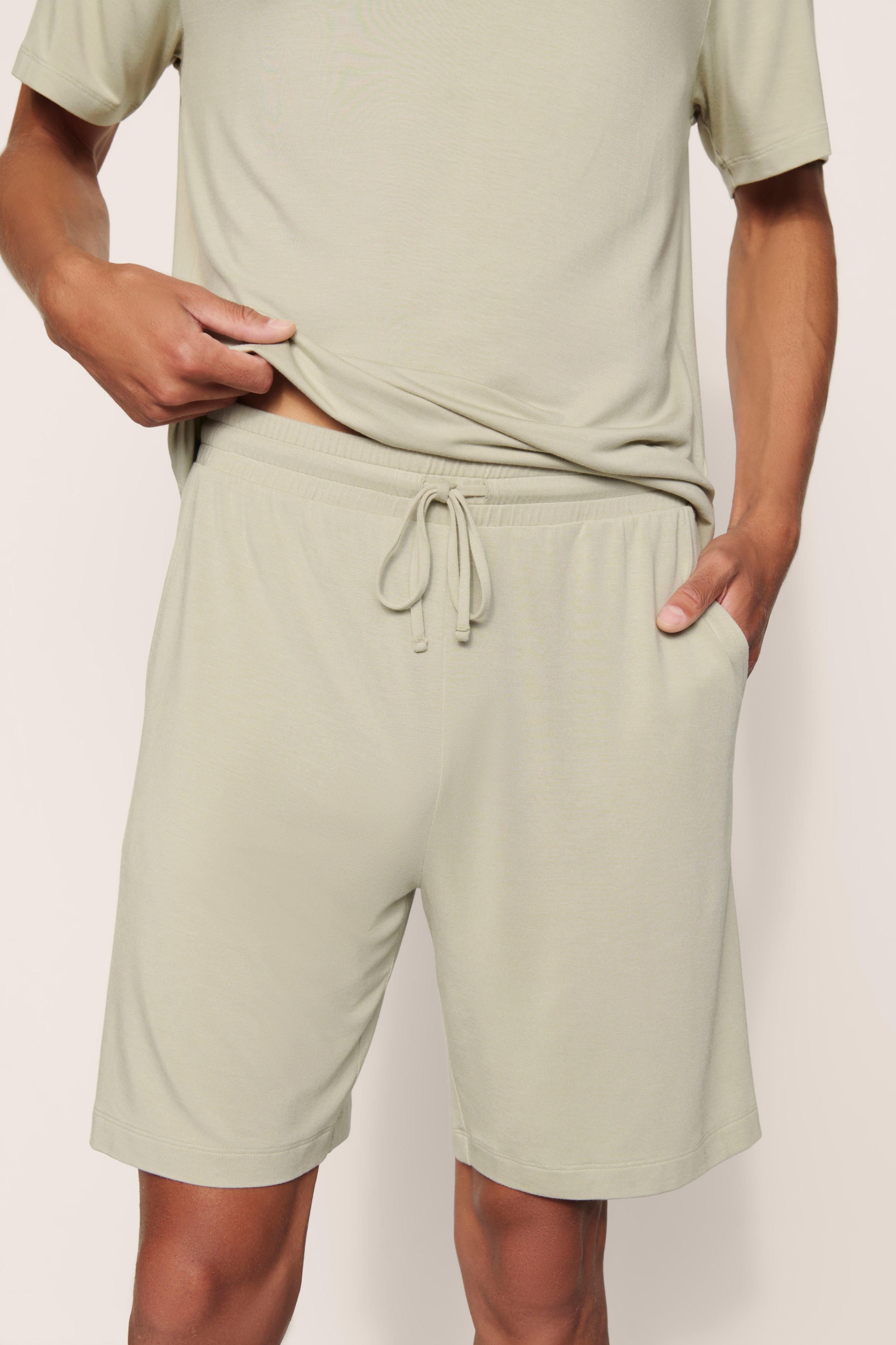 Mens Henry Short PJ Set | Sandstone