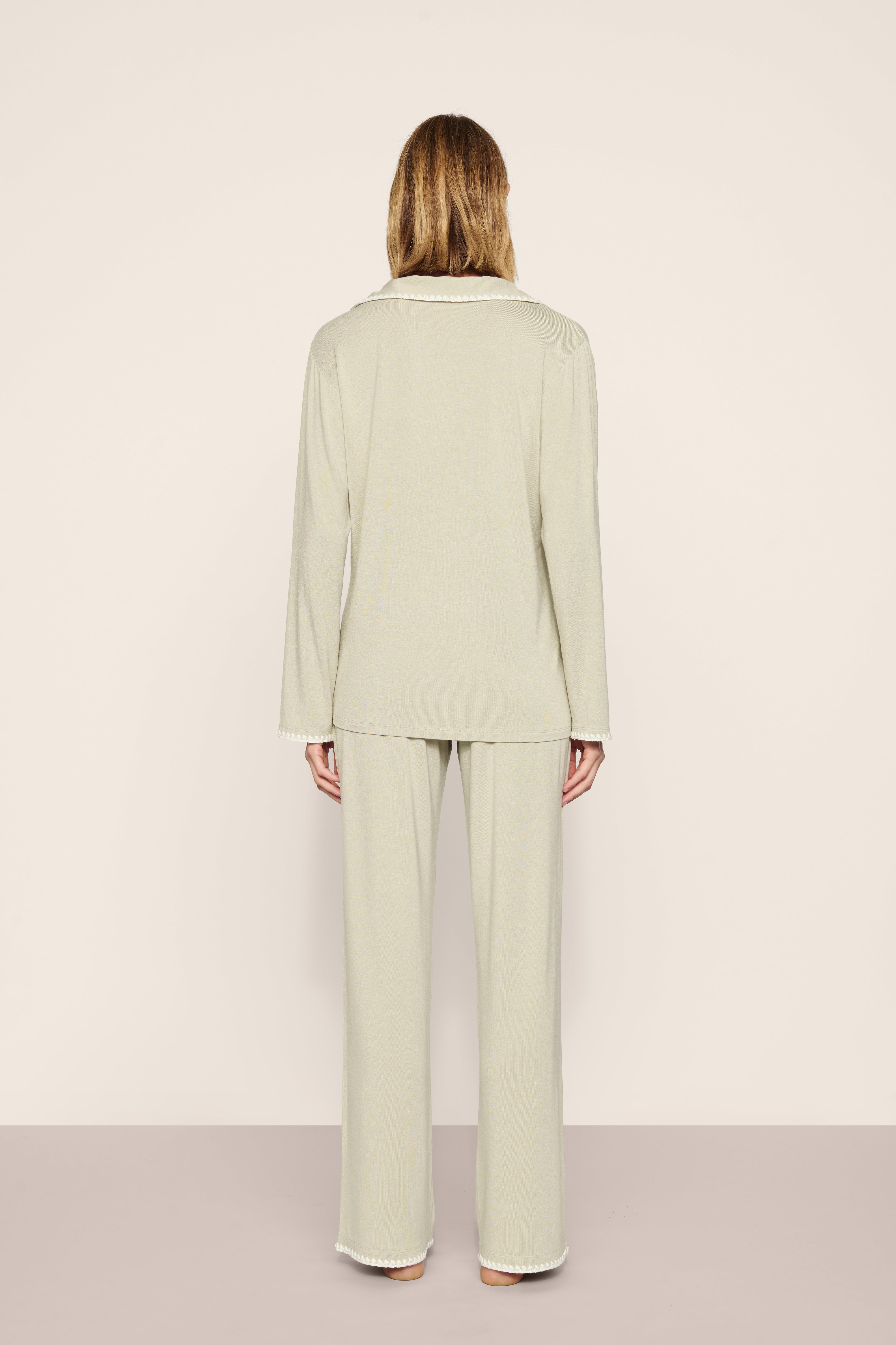 Womens Frida Long PJ Set | Sandstone