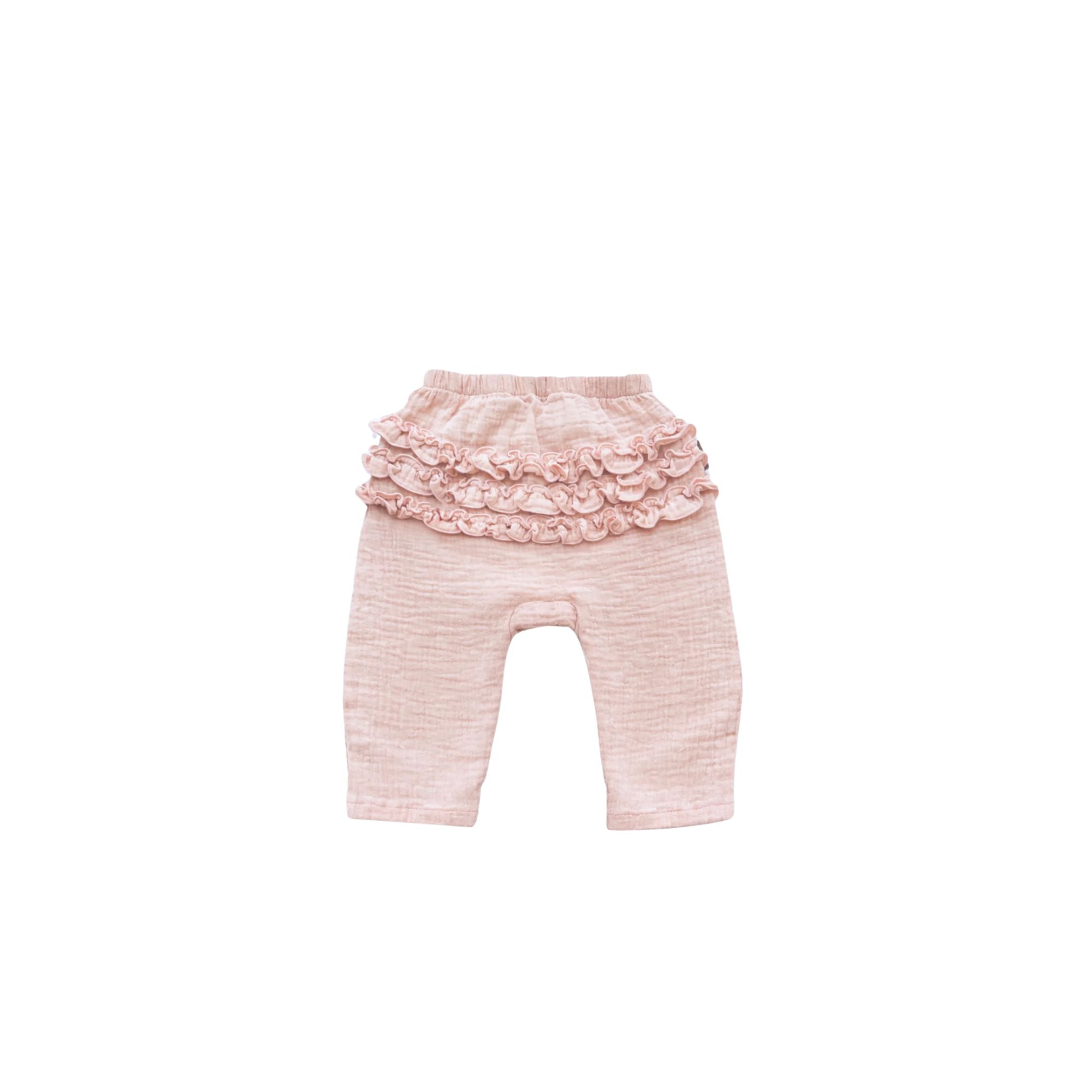 Ruffle Baby Set | Pink Muslin