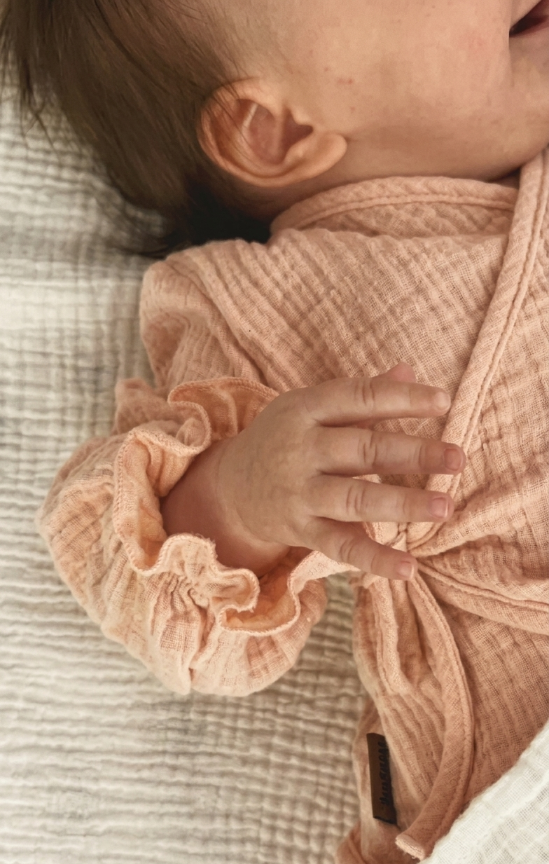 Ruffle Baby Set | Pink Muslin