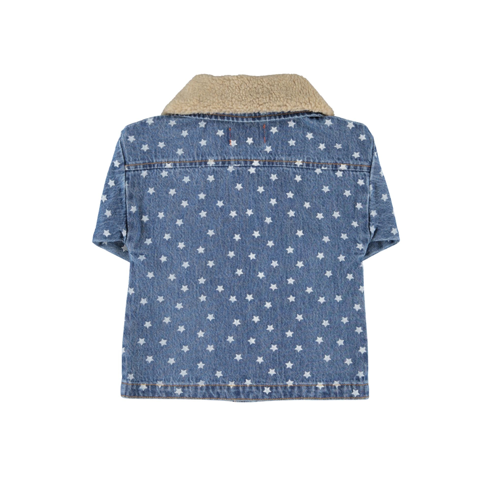 Jacket | Washed Navy Denim with Stars