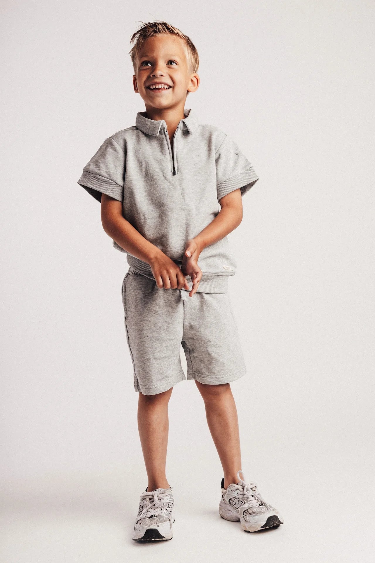 Teba Shorts Set | Grey Melange