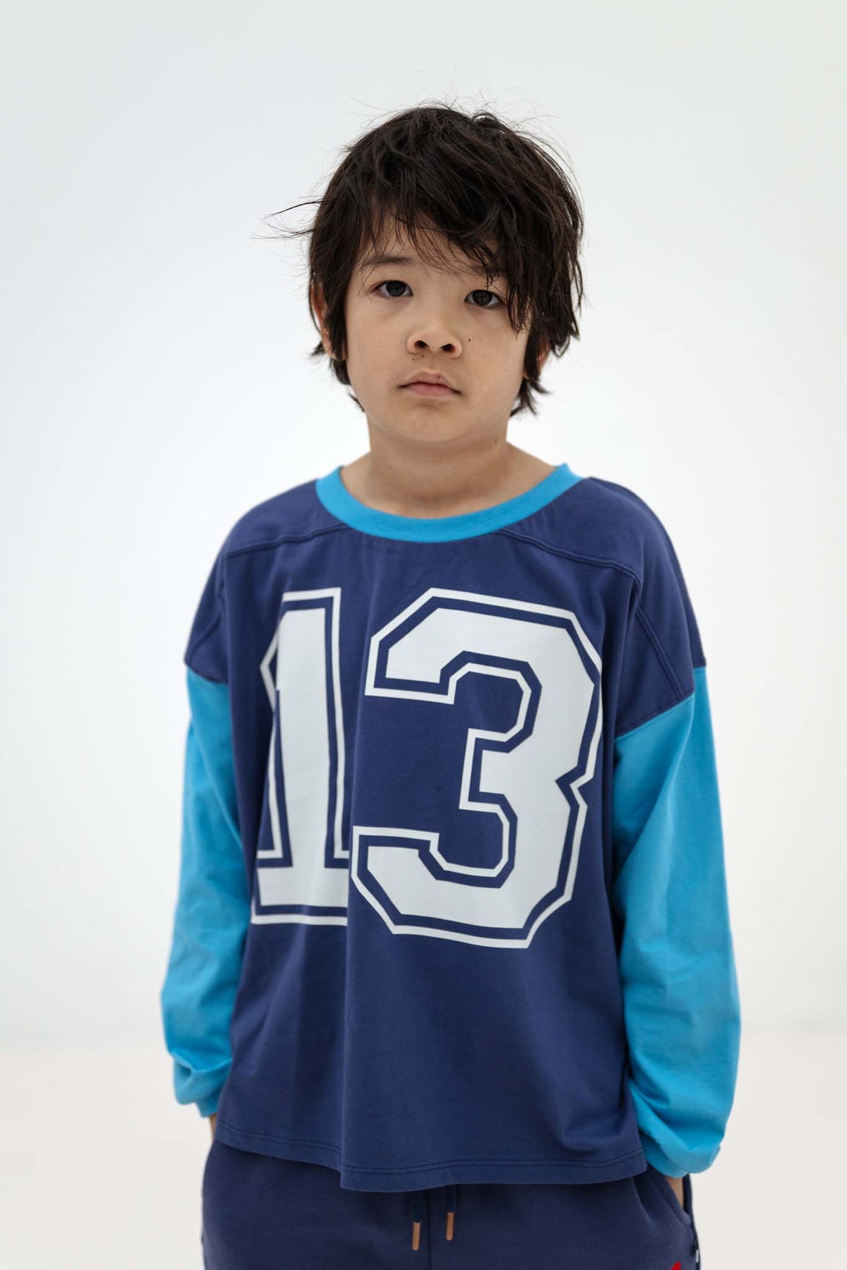 Sporty Jersey Tee | Eclipse Blue Color Block