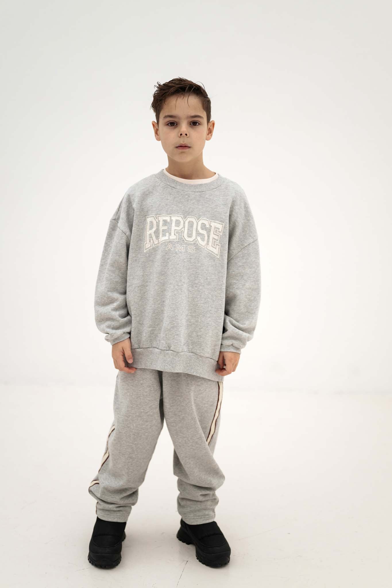 Sweatshirt Set | Light Mixed Grey