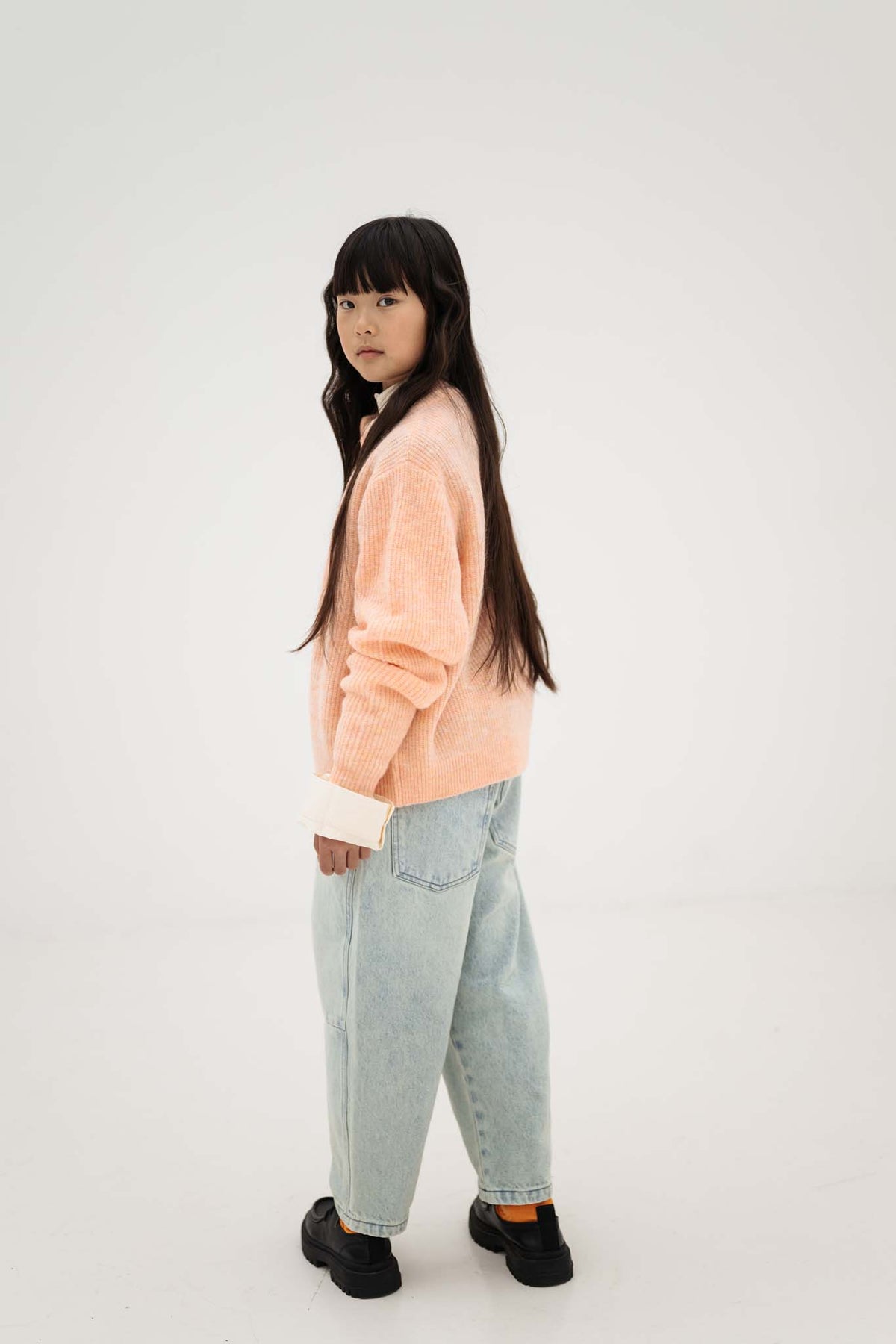 Knit Cardigan | Light Cheeky Flamingo