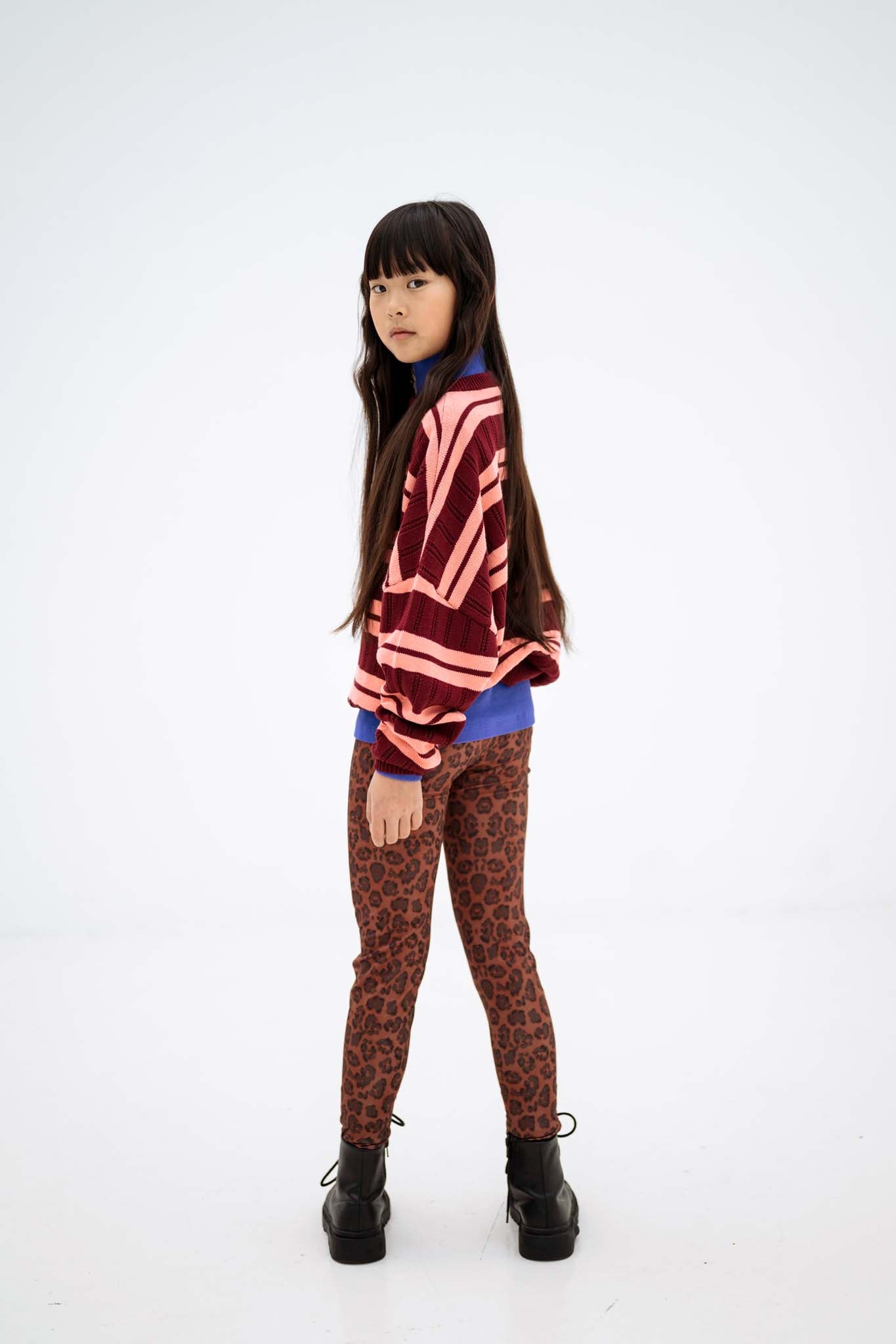 Knit Slouchy Sweater | Mulberry Flamingo Ajour
