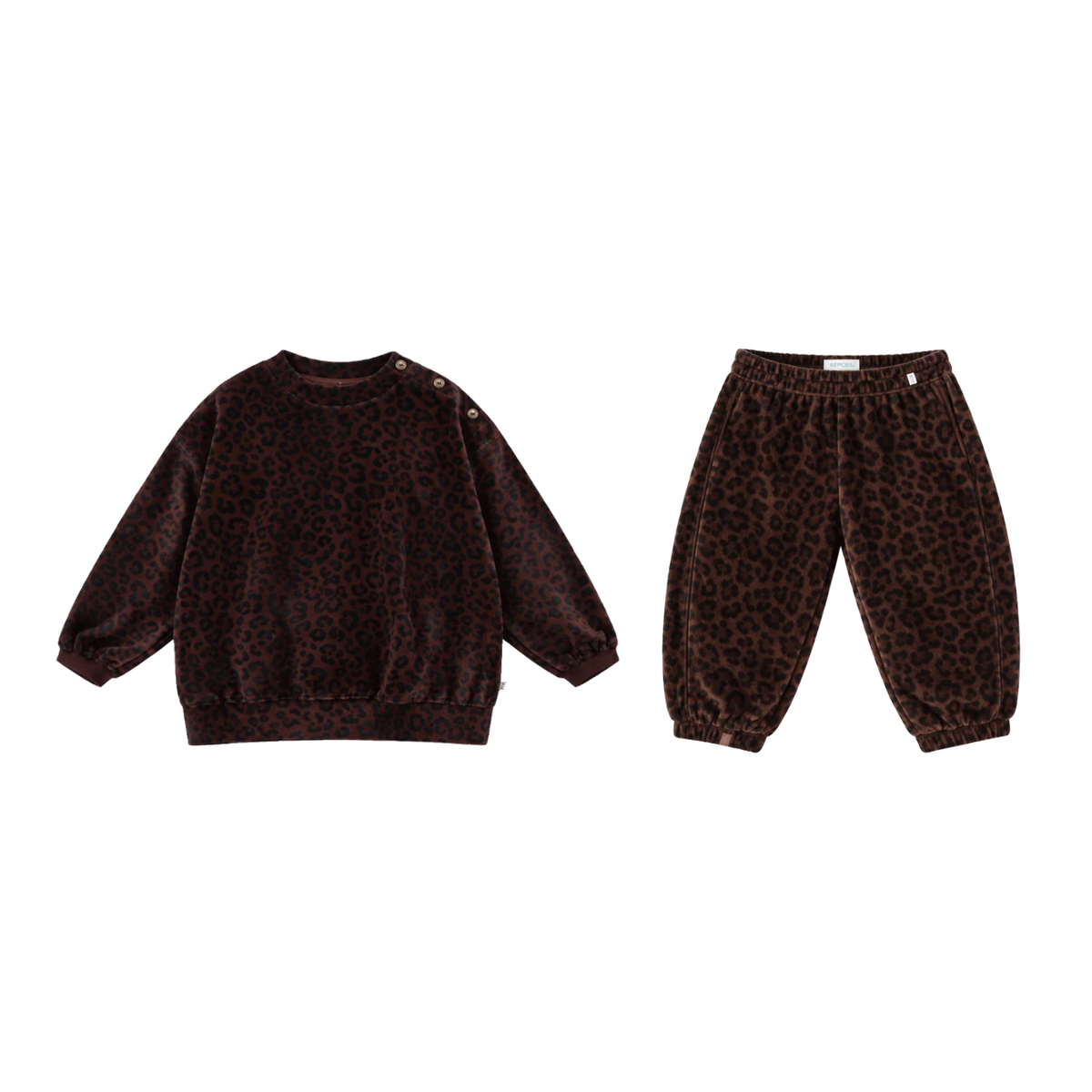 Cozy Drop Sweater Set | Chocolate Leopard