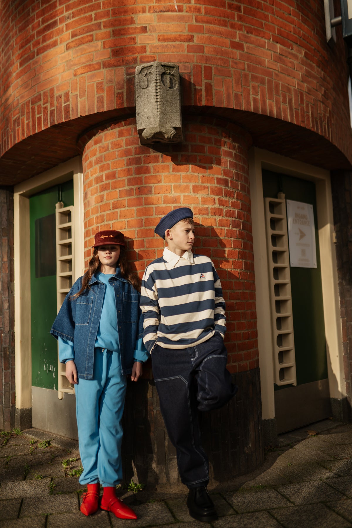 Boxy Sweater | Eclipse Blue Block Stripe