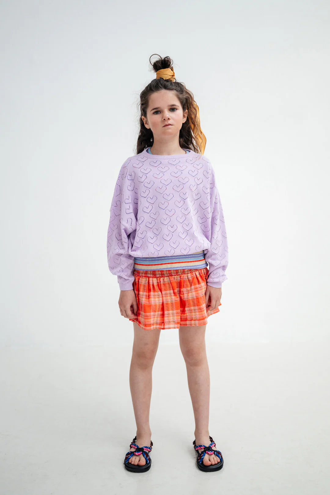 Bloom Skirt | Coral Check
