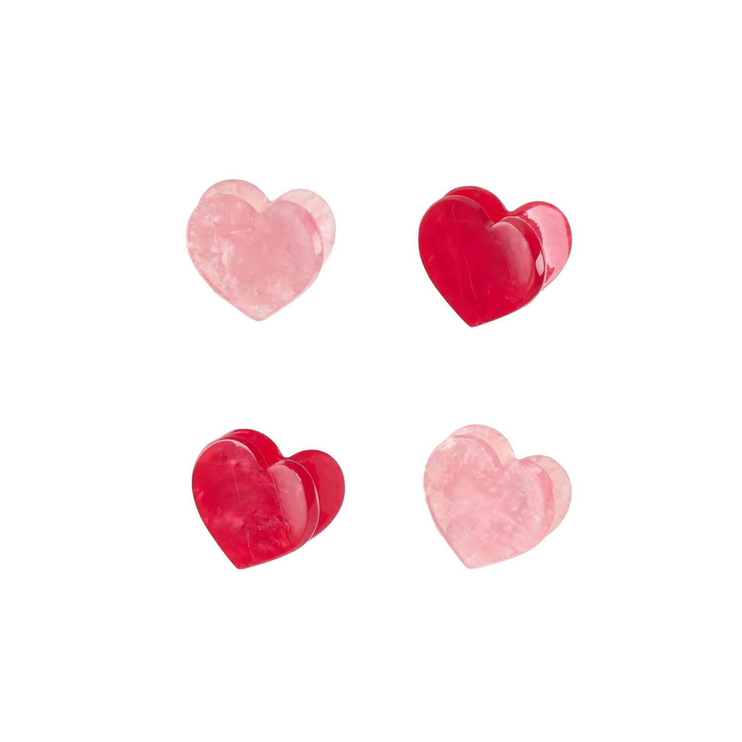 Love Heart Claw Clip 4 Pack