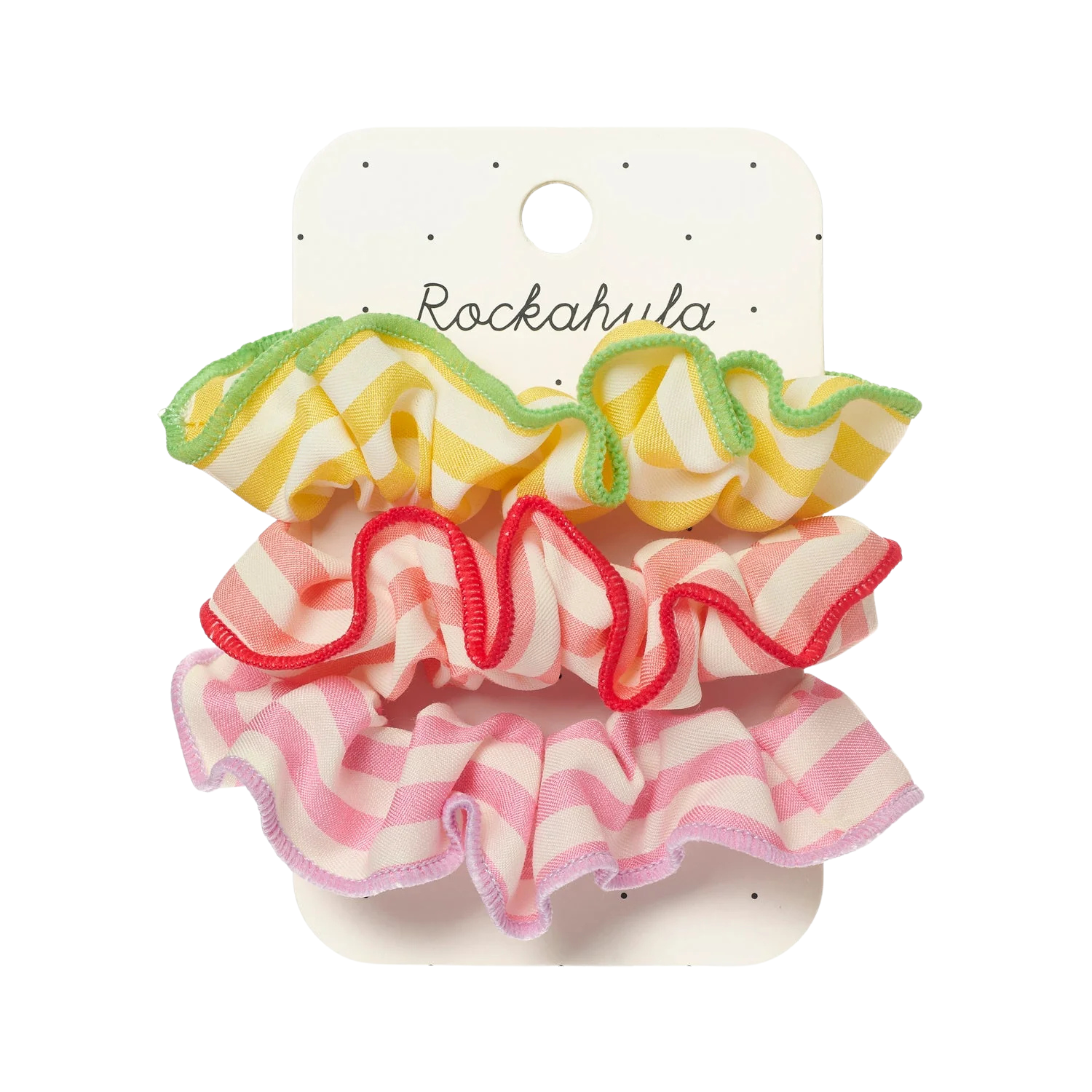 Candy Stripe 3 Pack Scrunchies