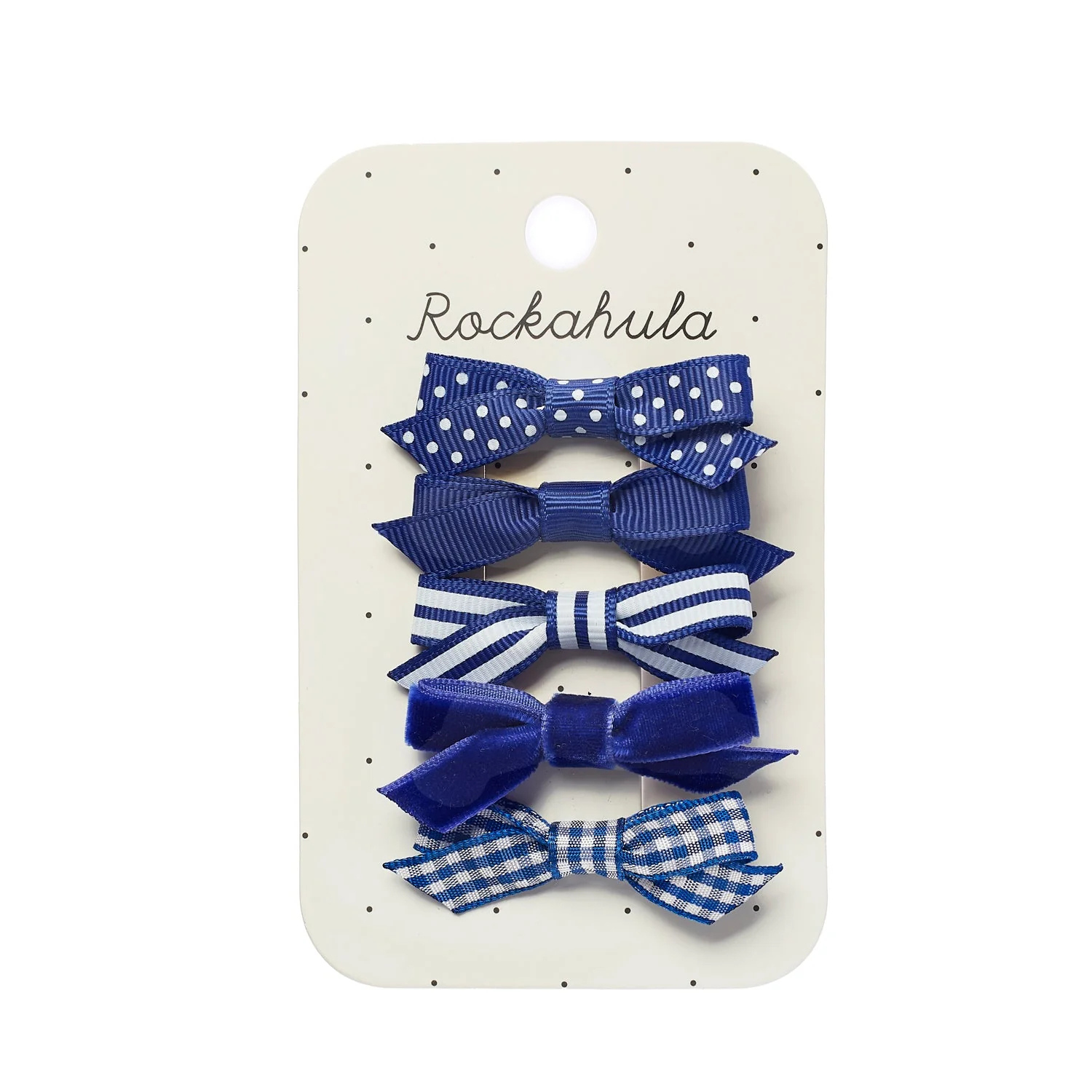 School Bow Clip Set | Blue