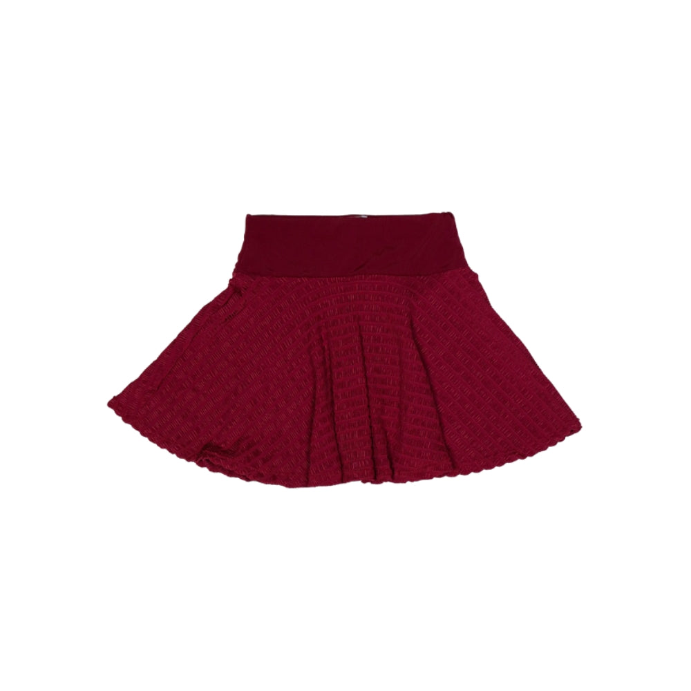 Ribbed Swim Skirt | Burgundy
