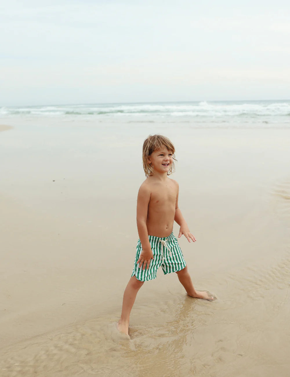 Stripe Board Shorts | Green
