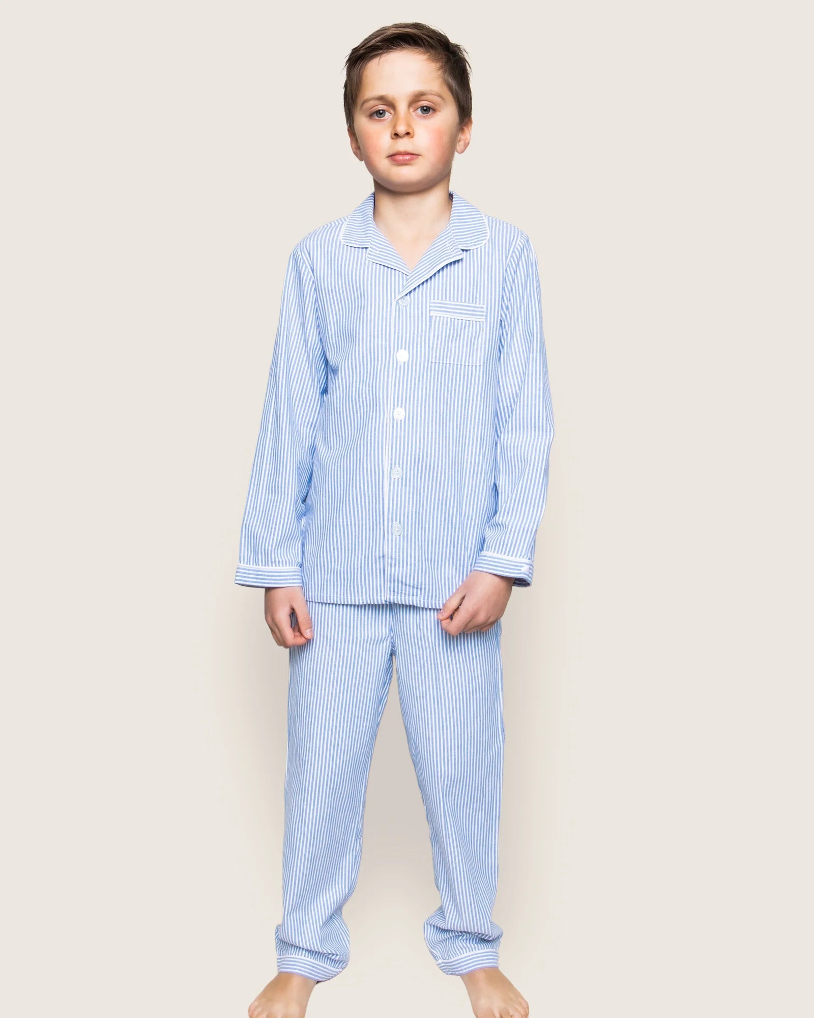Twill Pajama Set | French Blue Heritage Stripe