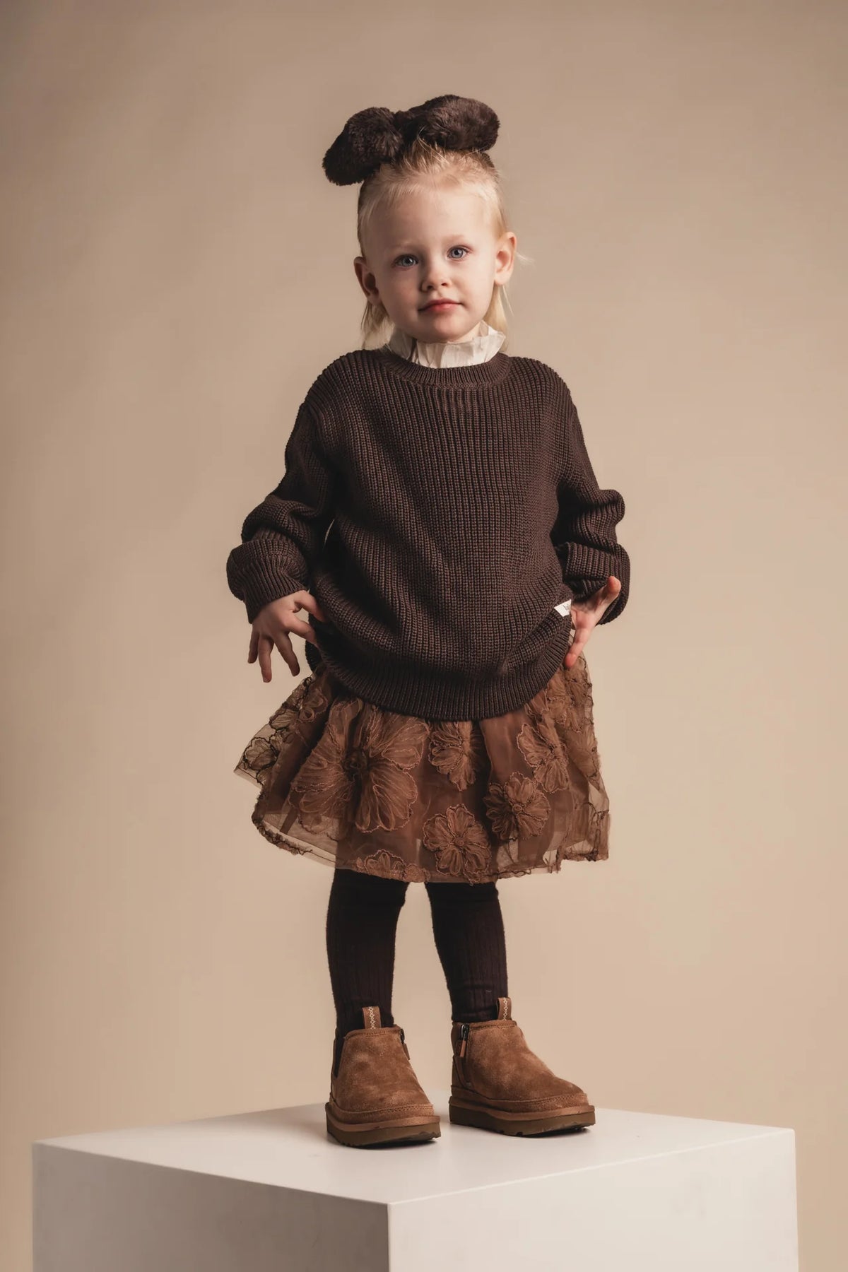 Nula Salli Skirt Set | Copper Brown