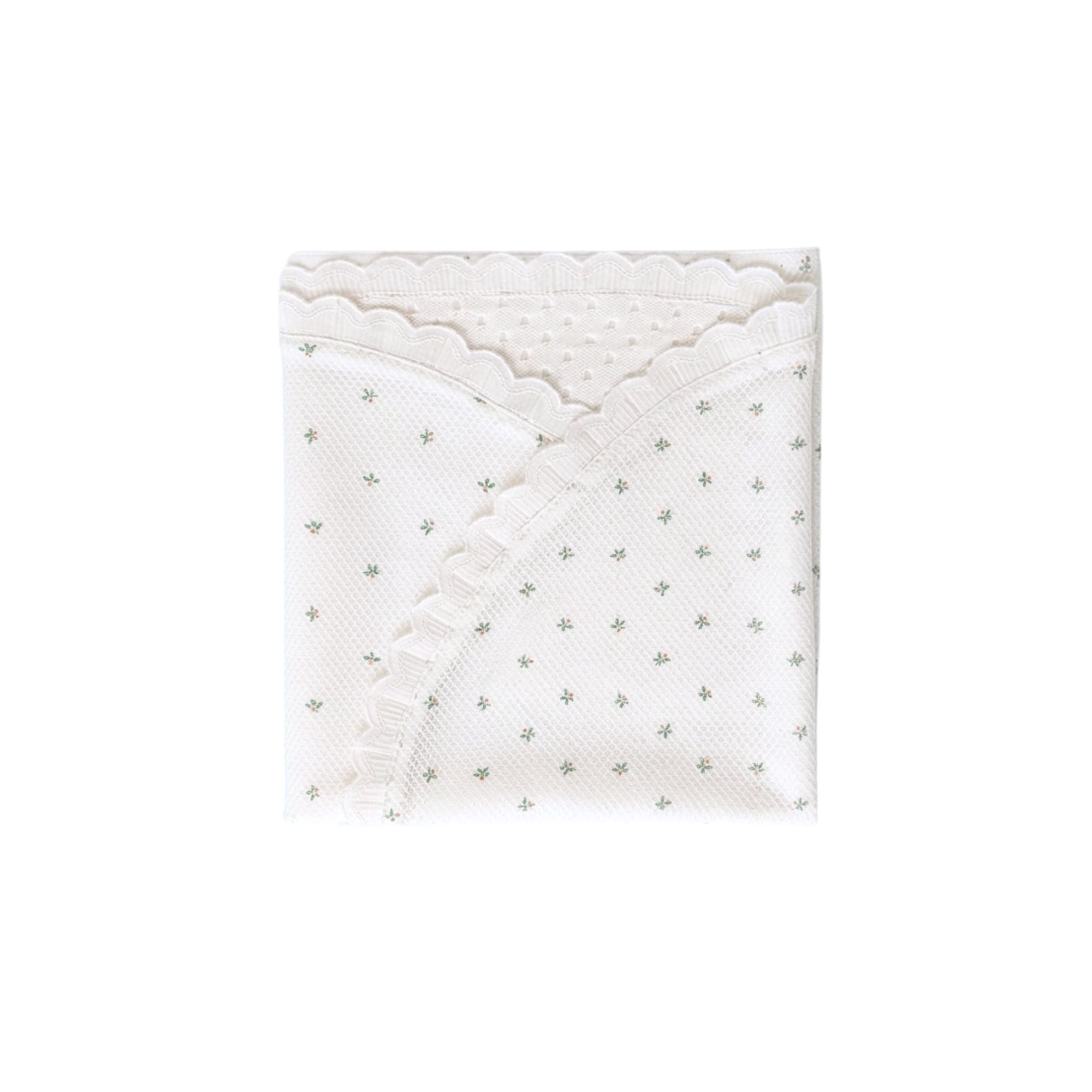 Scalloped Lace Blanket | White