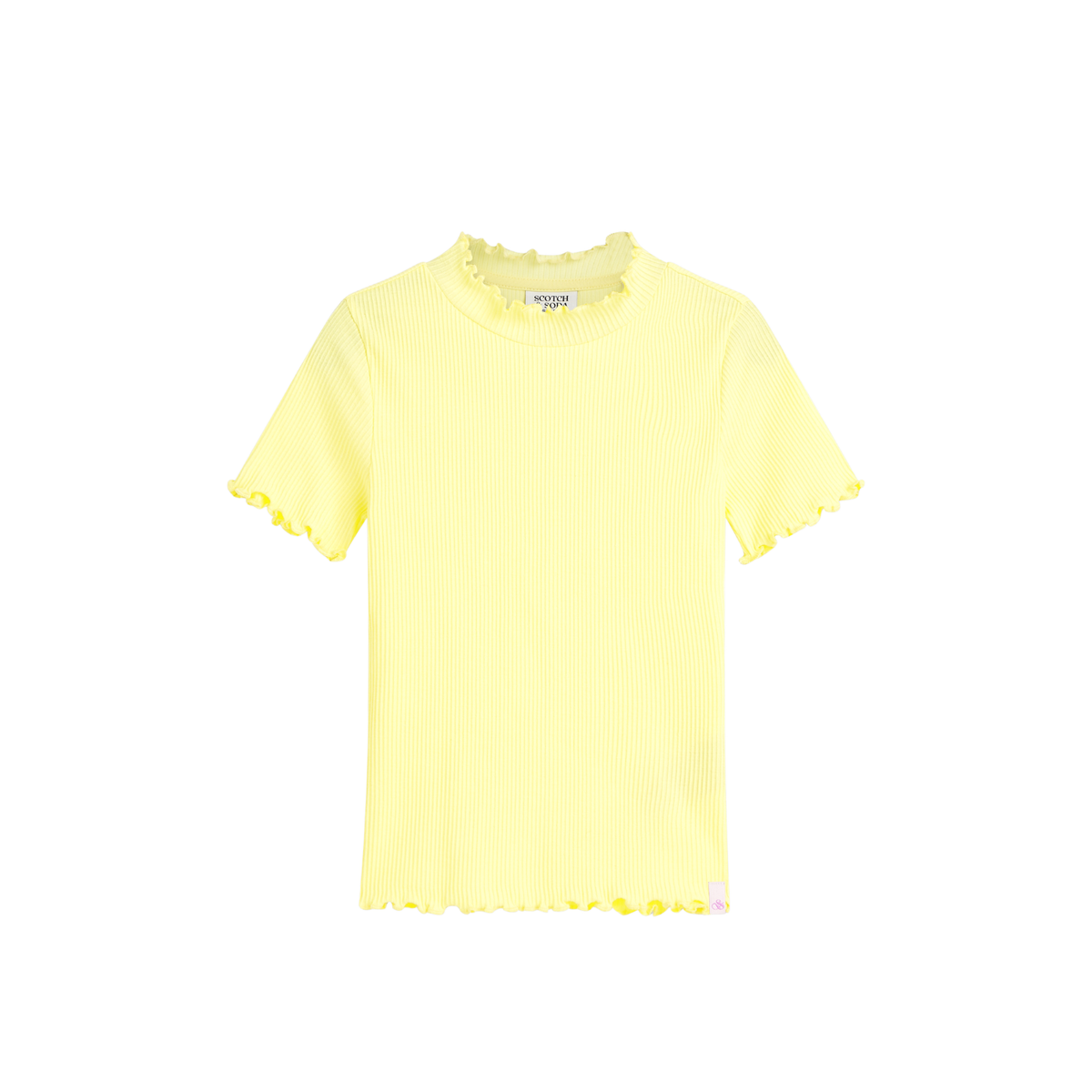 Ribbed Slimfit Short Sleeved T-shirt | Elfin Yellow