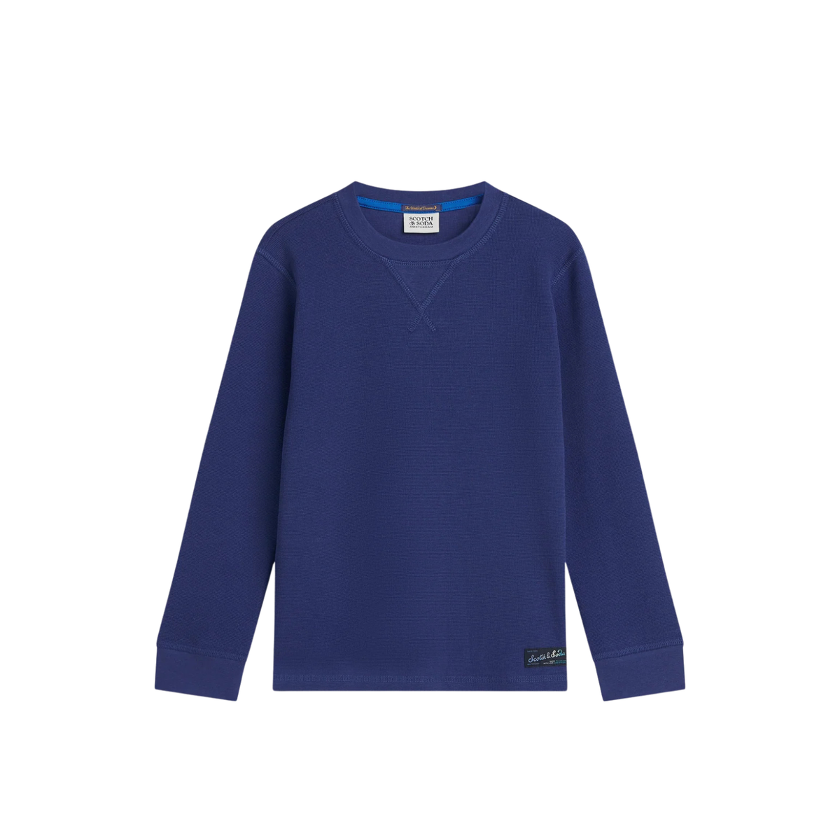 Waffle Knit T-shirt | Twilight Blue