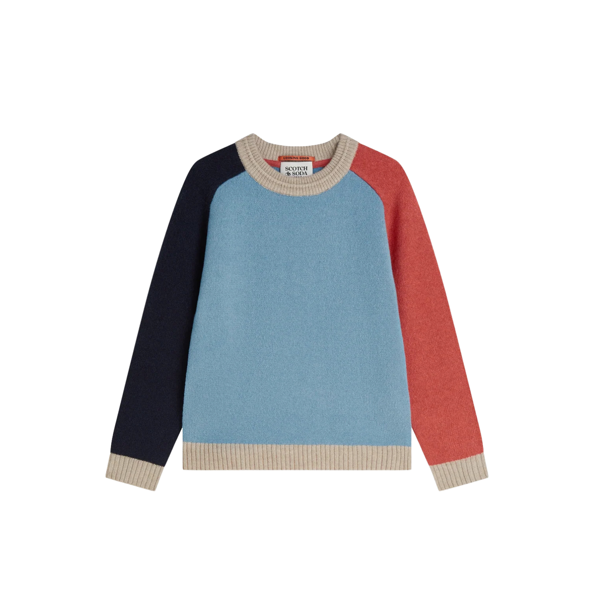 Colourblock Pullover | Adriatic Blue Colorblock