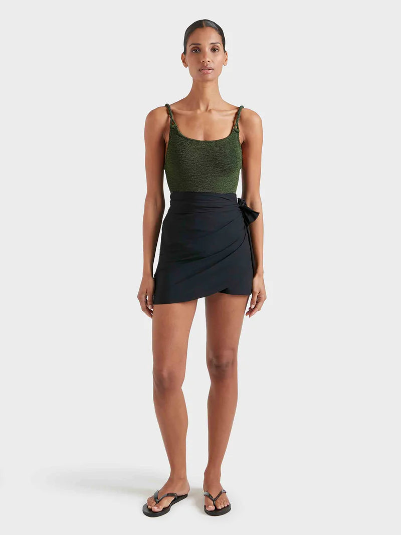Womens Short Sarong | Black