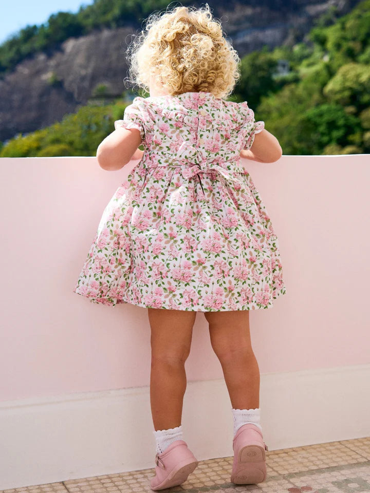 Silvana Hand-Smocked Set | Ivory Floral