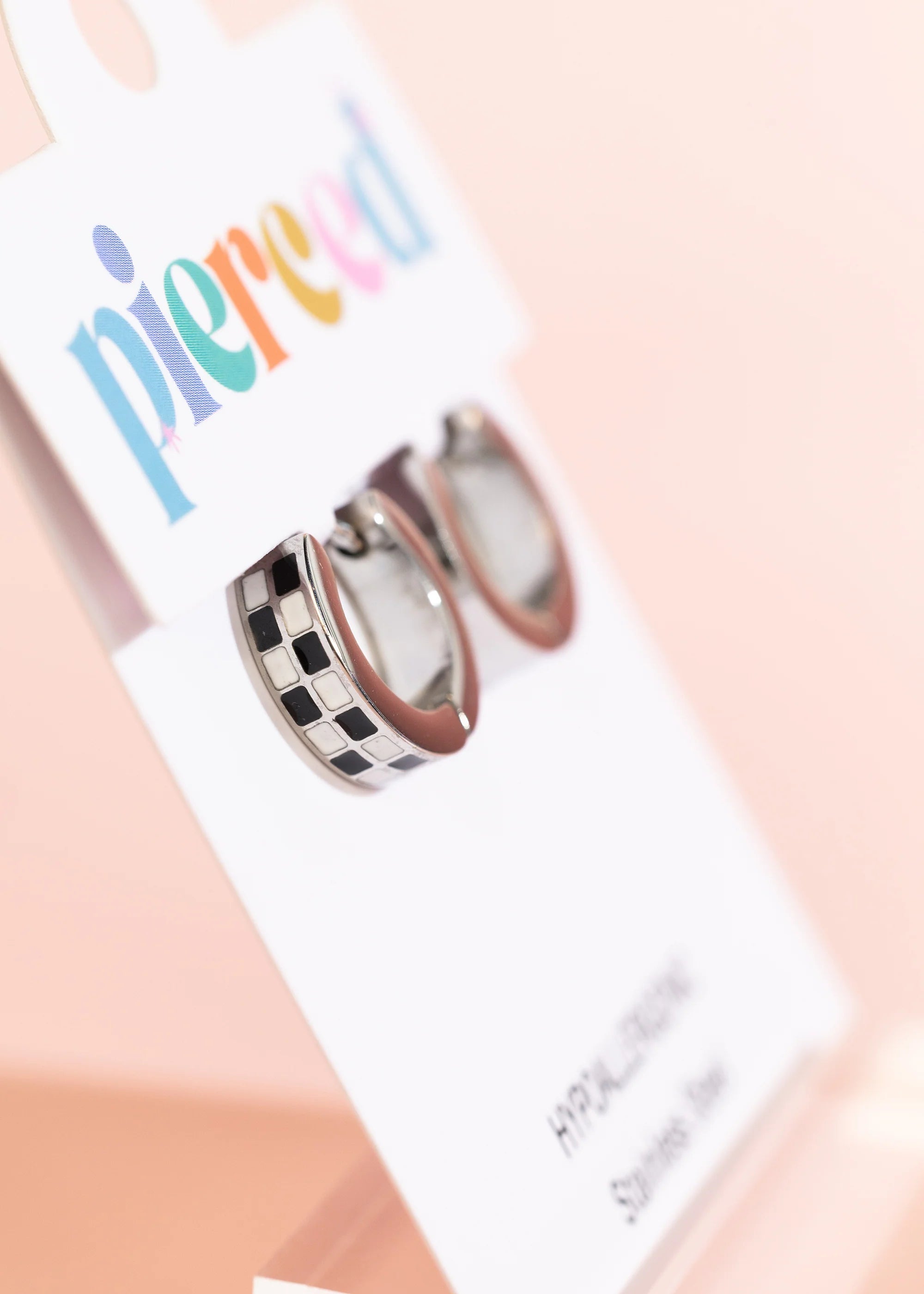 Silver Checkered Huggies
