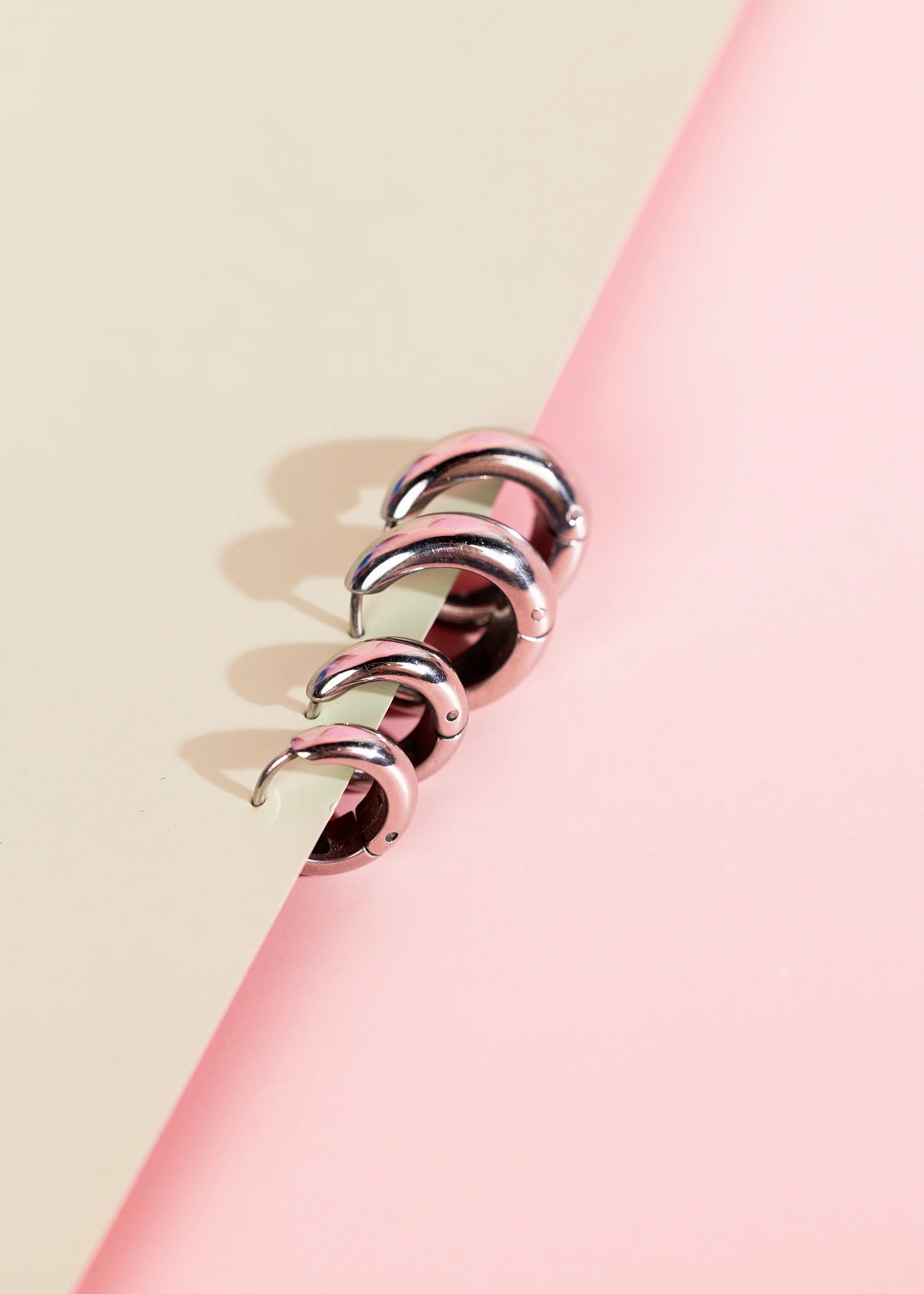 Silver Small Teardrop Huggies