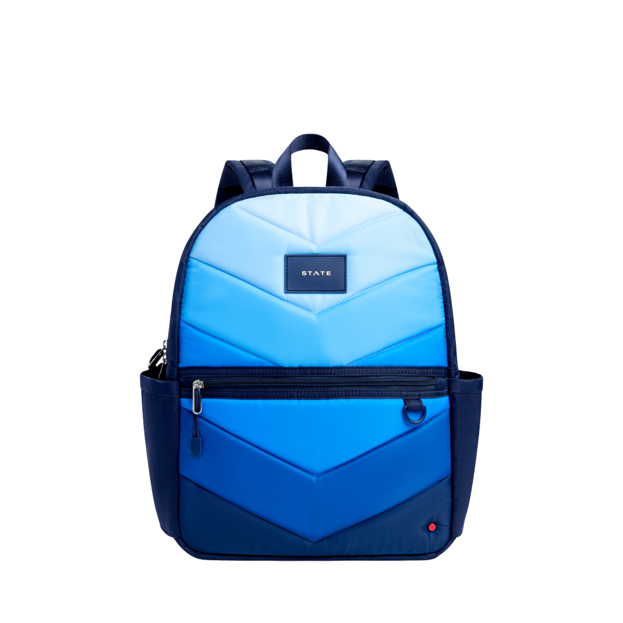 Kane Double Pocket Backpack | Blue Chevron