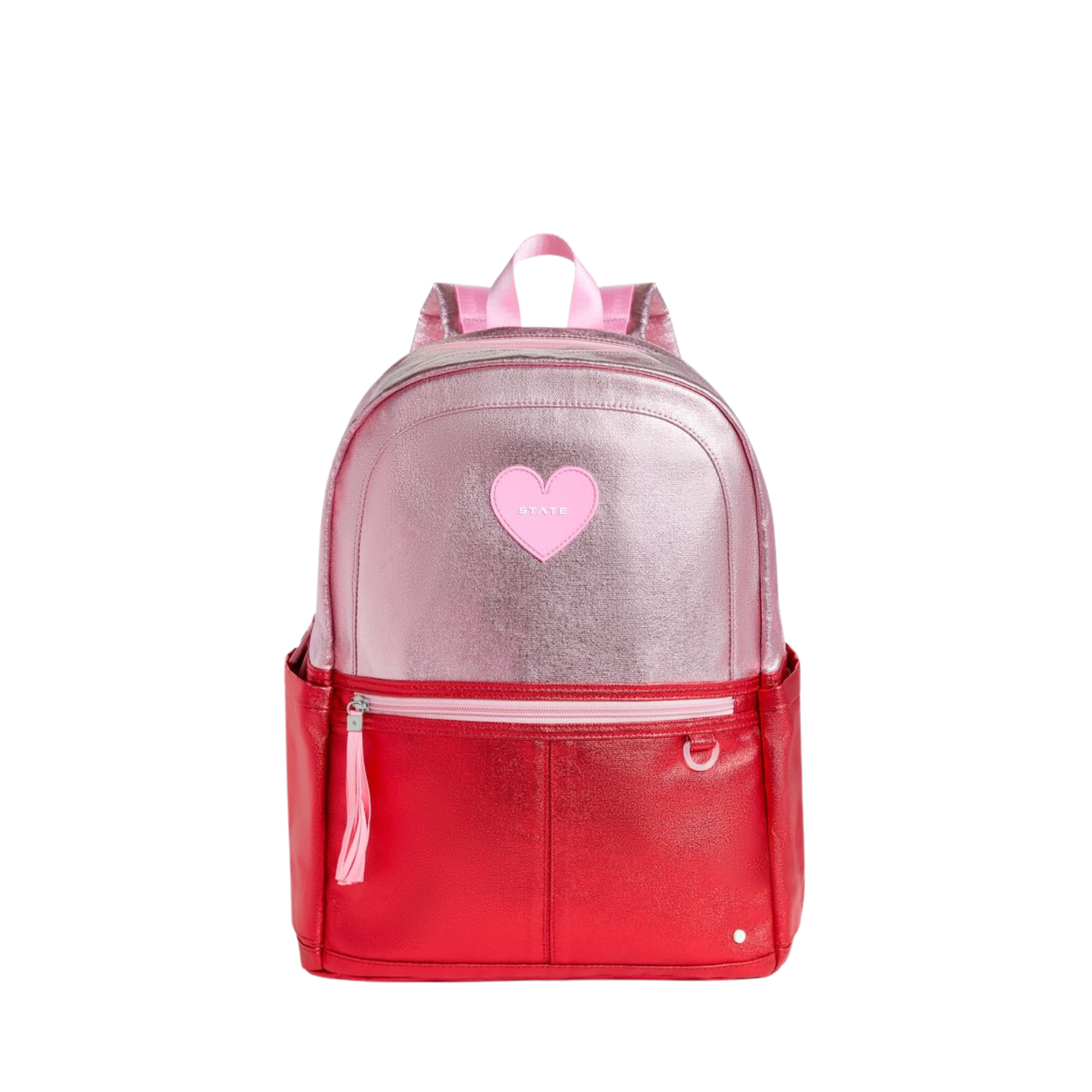 Kane Double Pocket Backpack | Pink/Red Colorblock