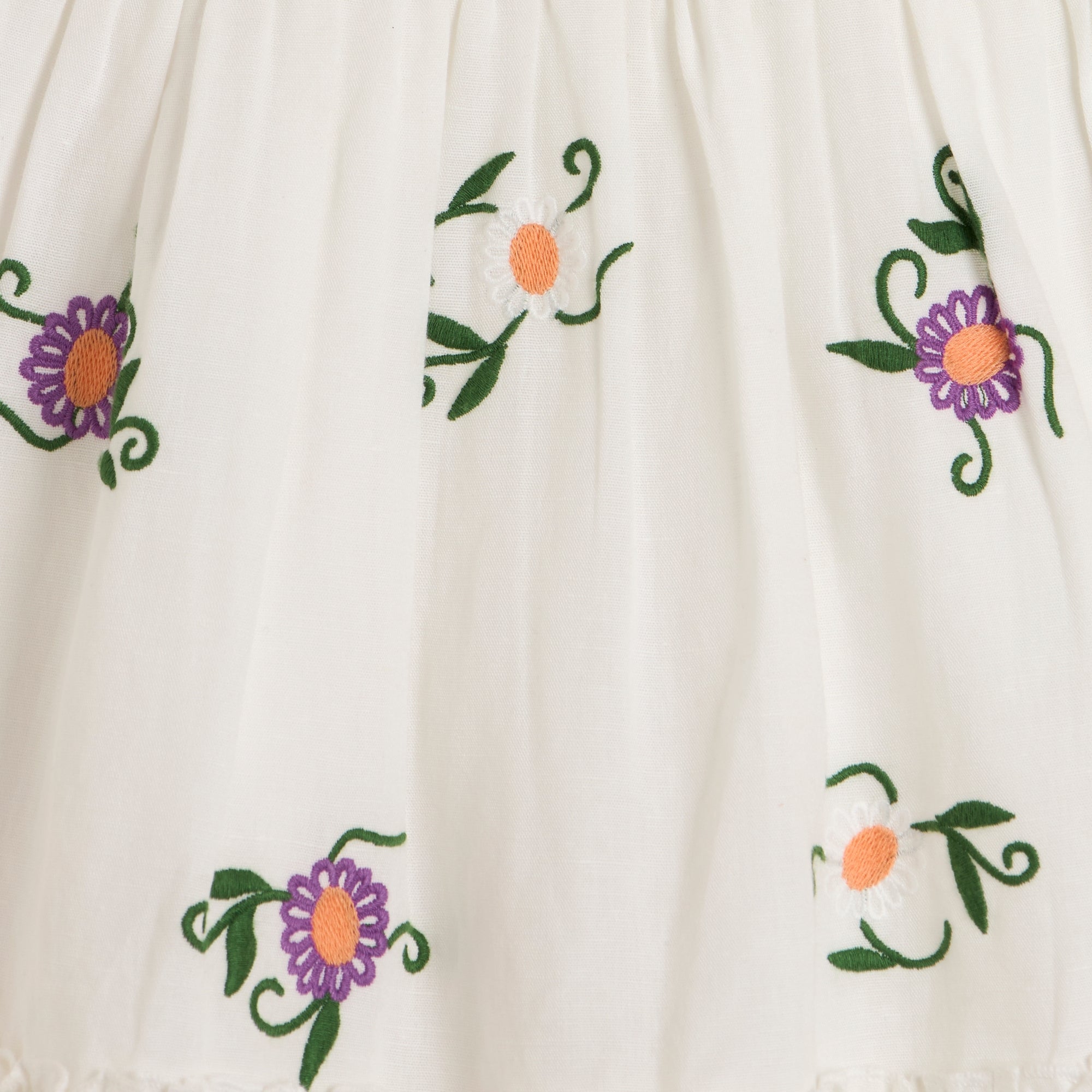 Embroidered Sleeveless Dress | Ivory