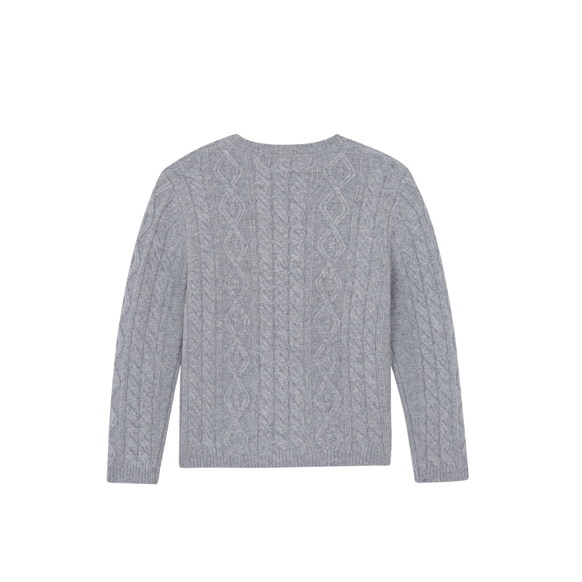 Braided Knit Sweater | Grey