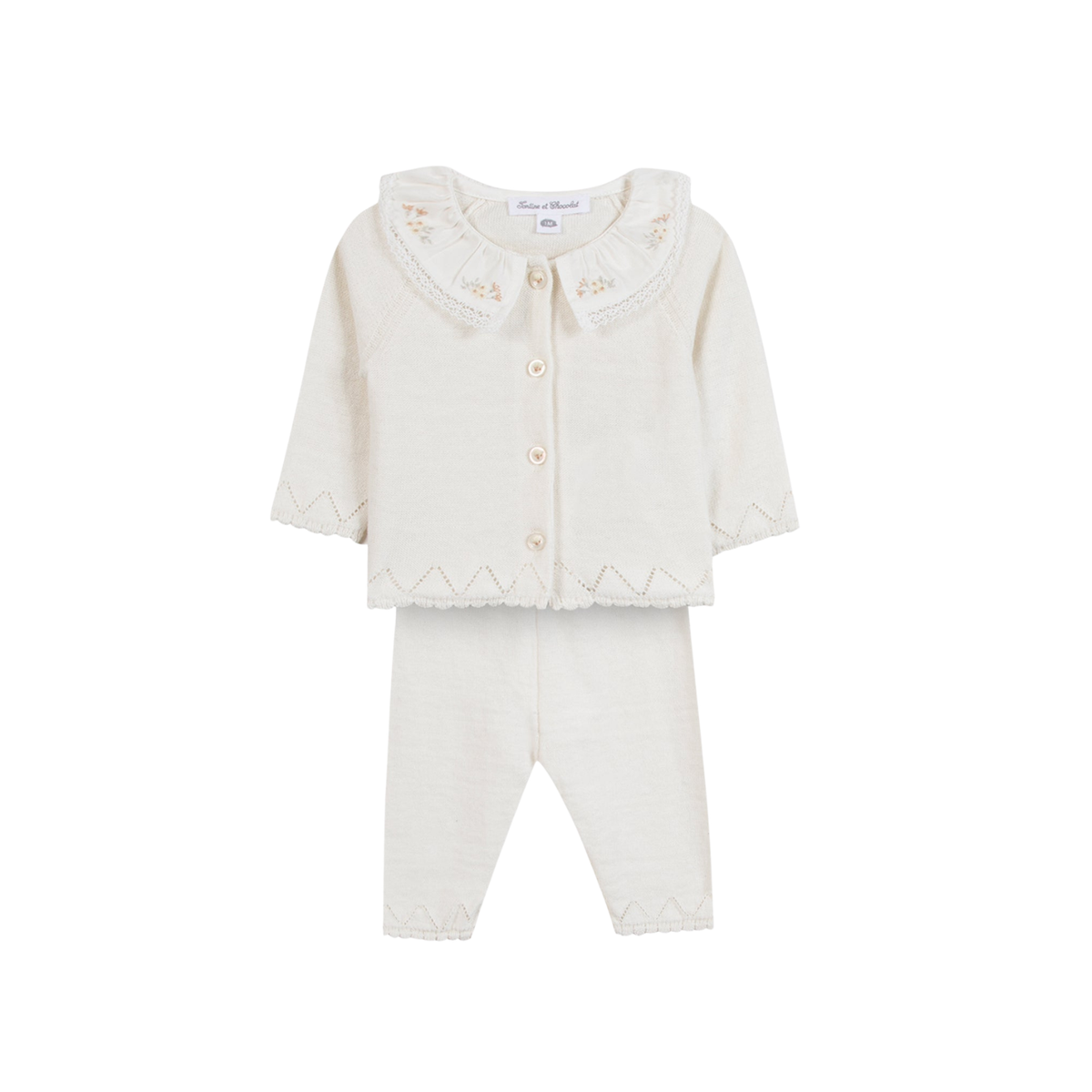 Ruffled Collar Set | Ecru