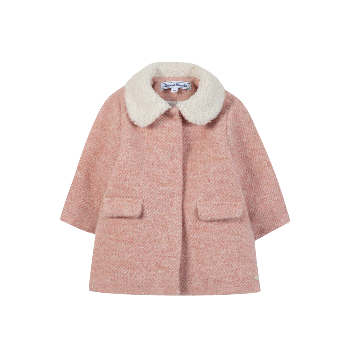 Faux Fur Collar Coat | Rose