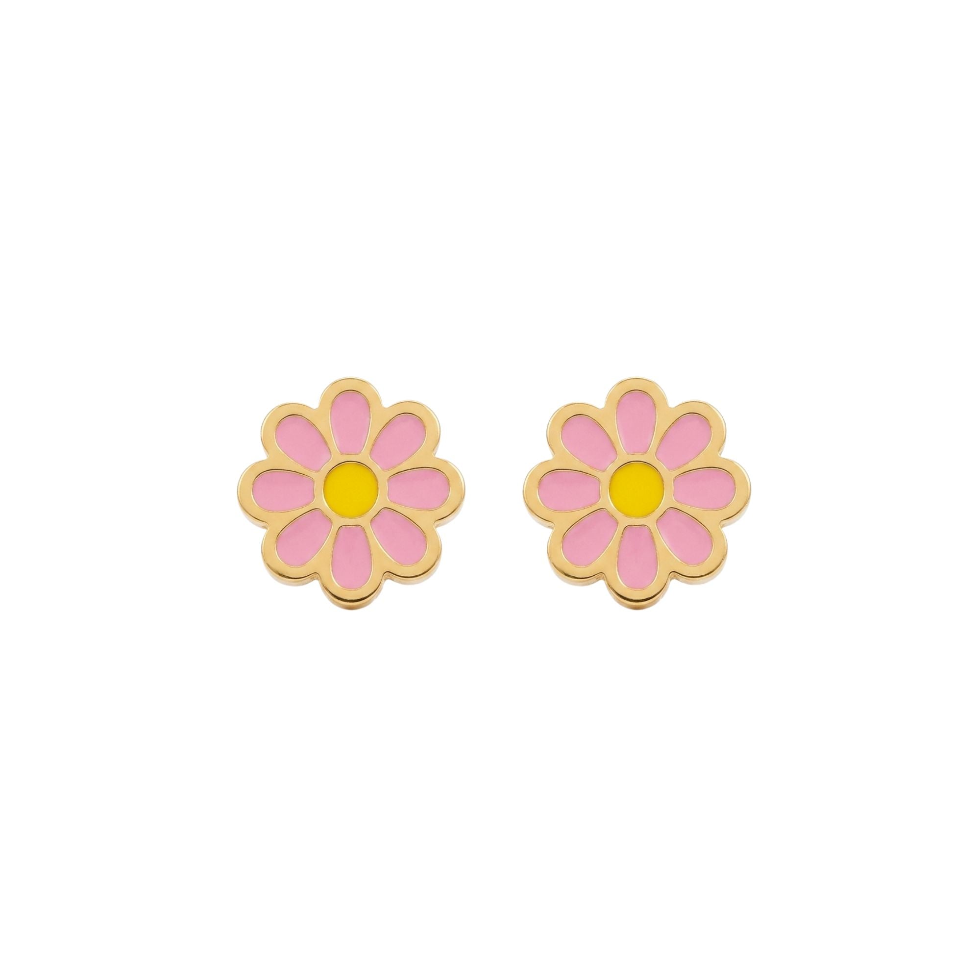 Tiny Pink Daisy Studs