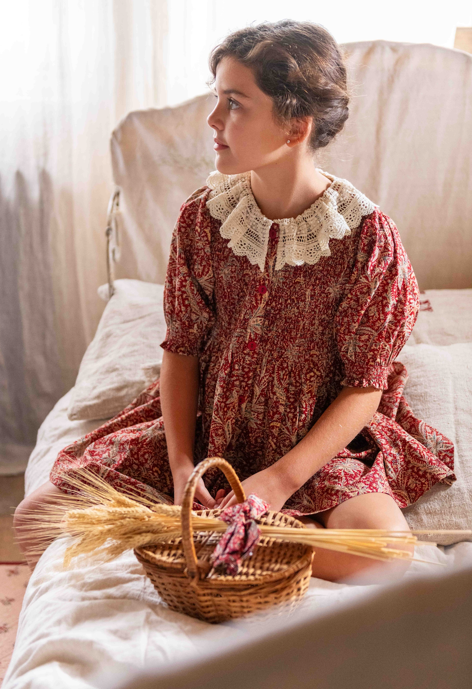 Dress with Hair Clip | Cashmere