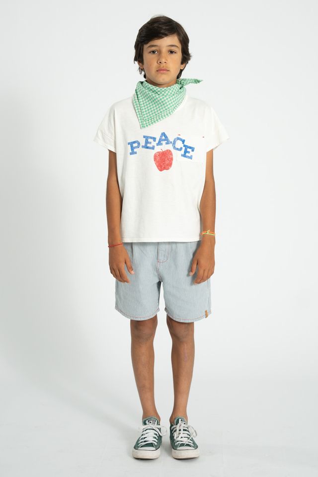 Peace Print T-Shirt | Ecru