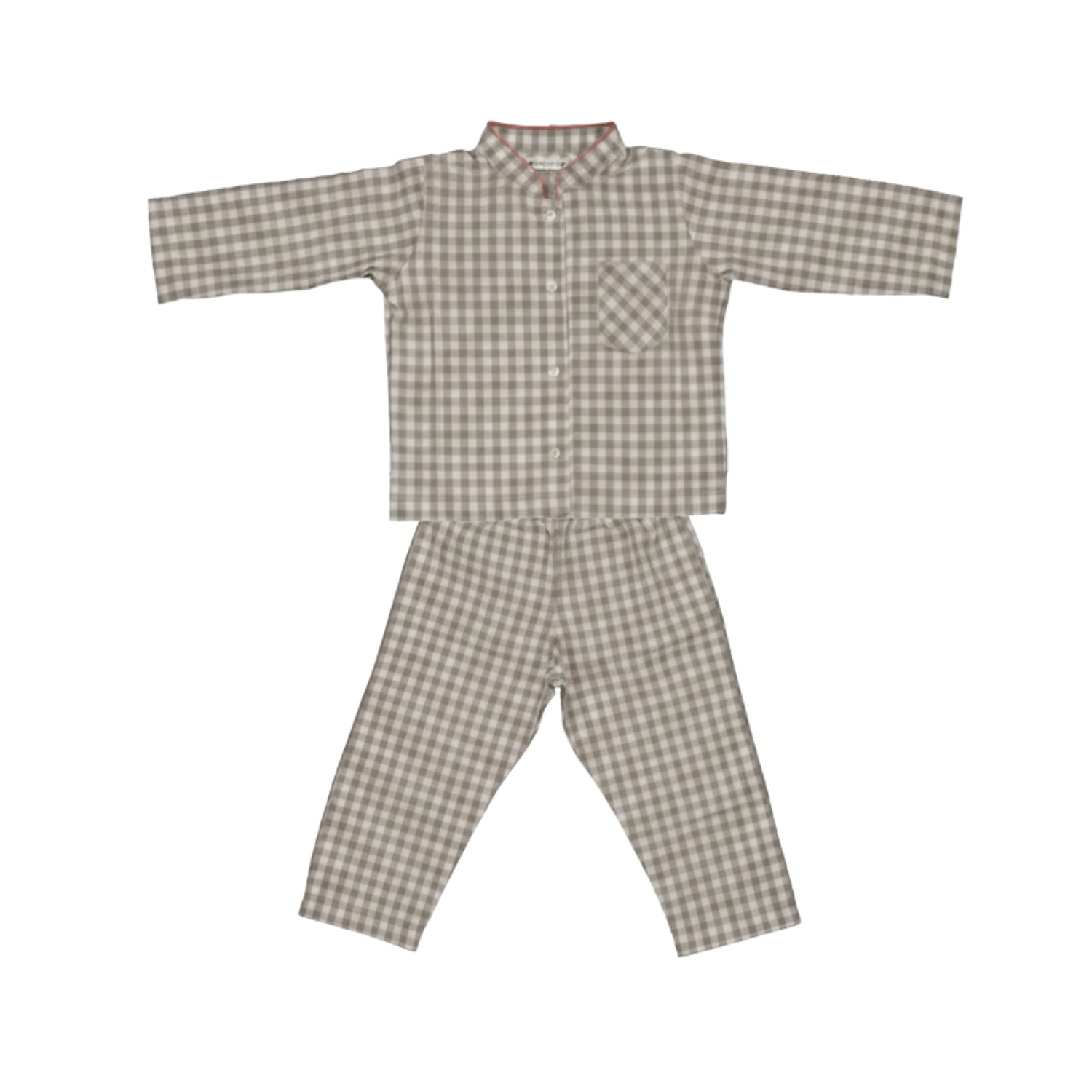 Batiste Mandarin Collar Pajamas