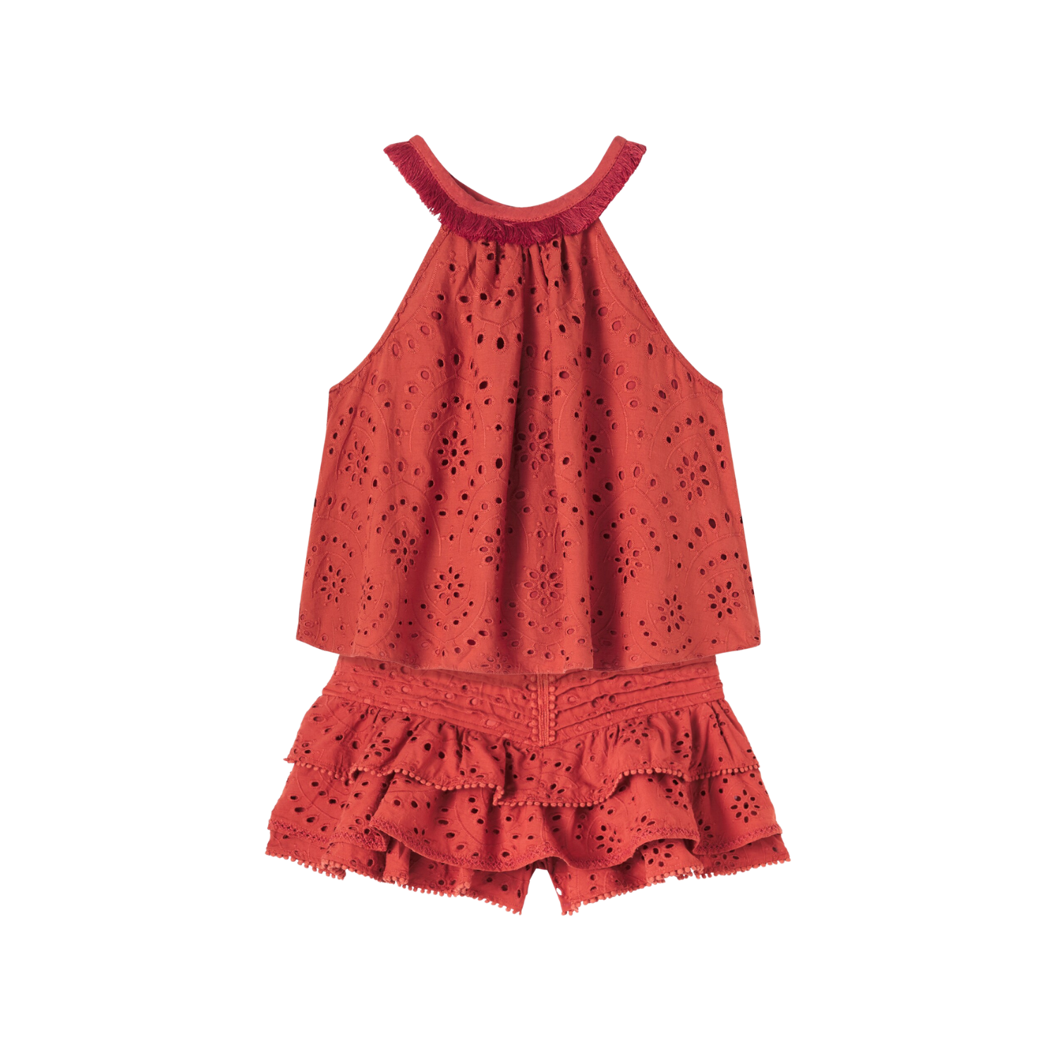 Cleo Top & Alizee Mini Skirt Set | Paprika