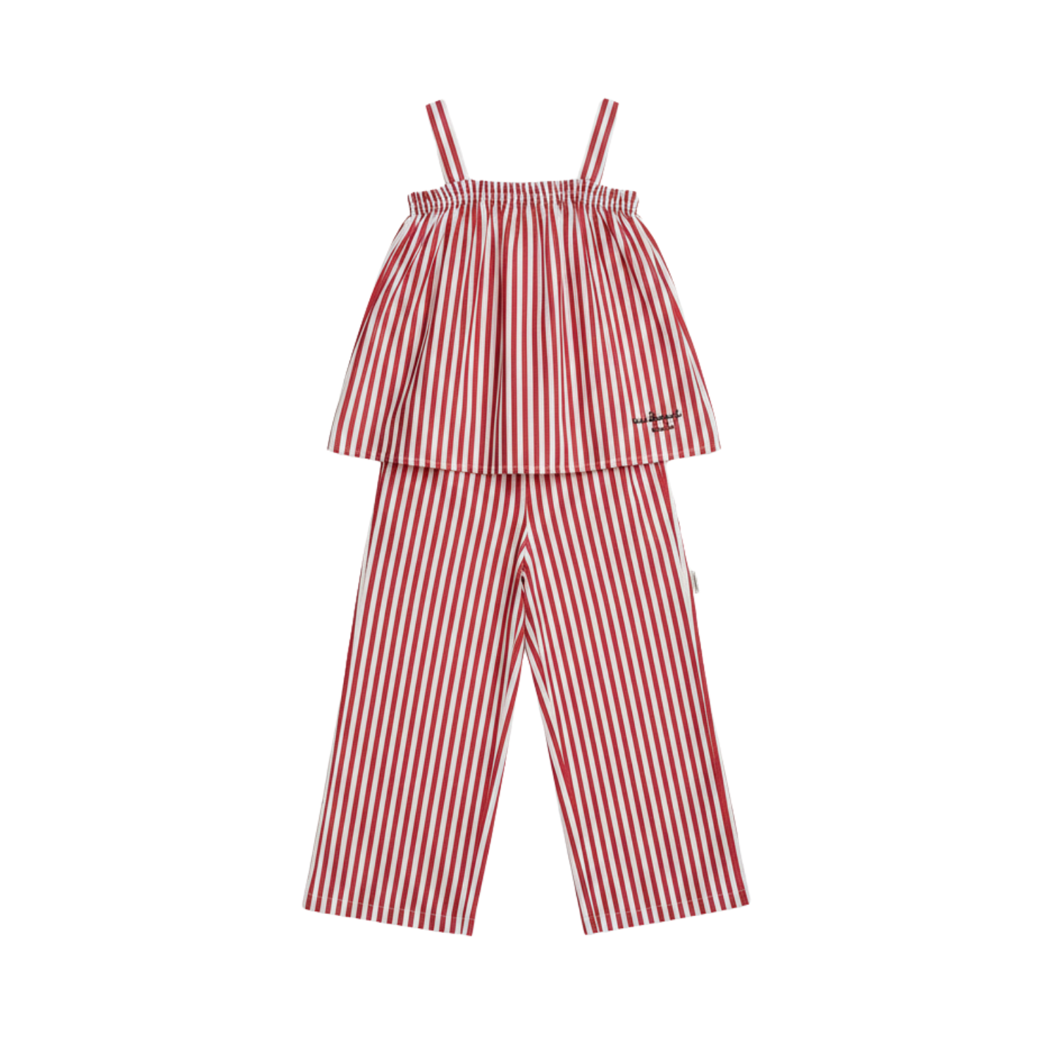 Red Stripes Pants Set