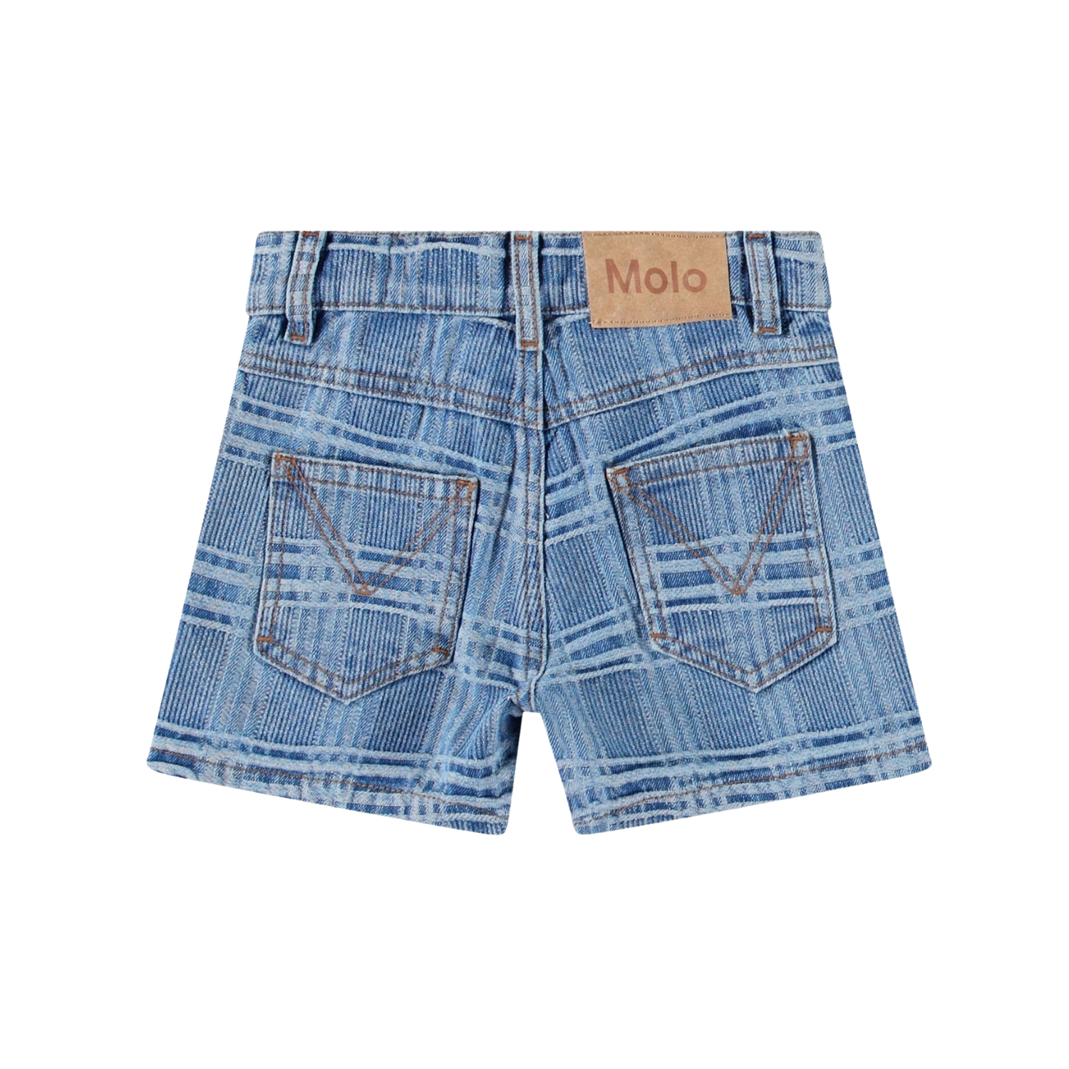 Alvira Denim Shorts | Washed Check